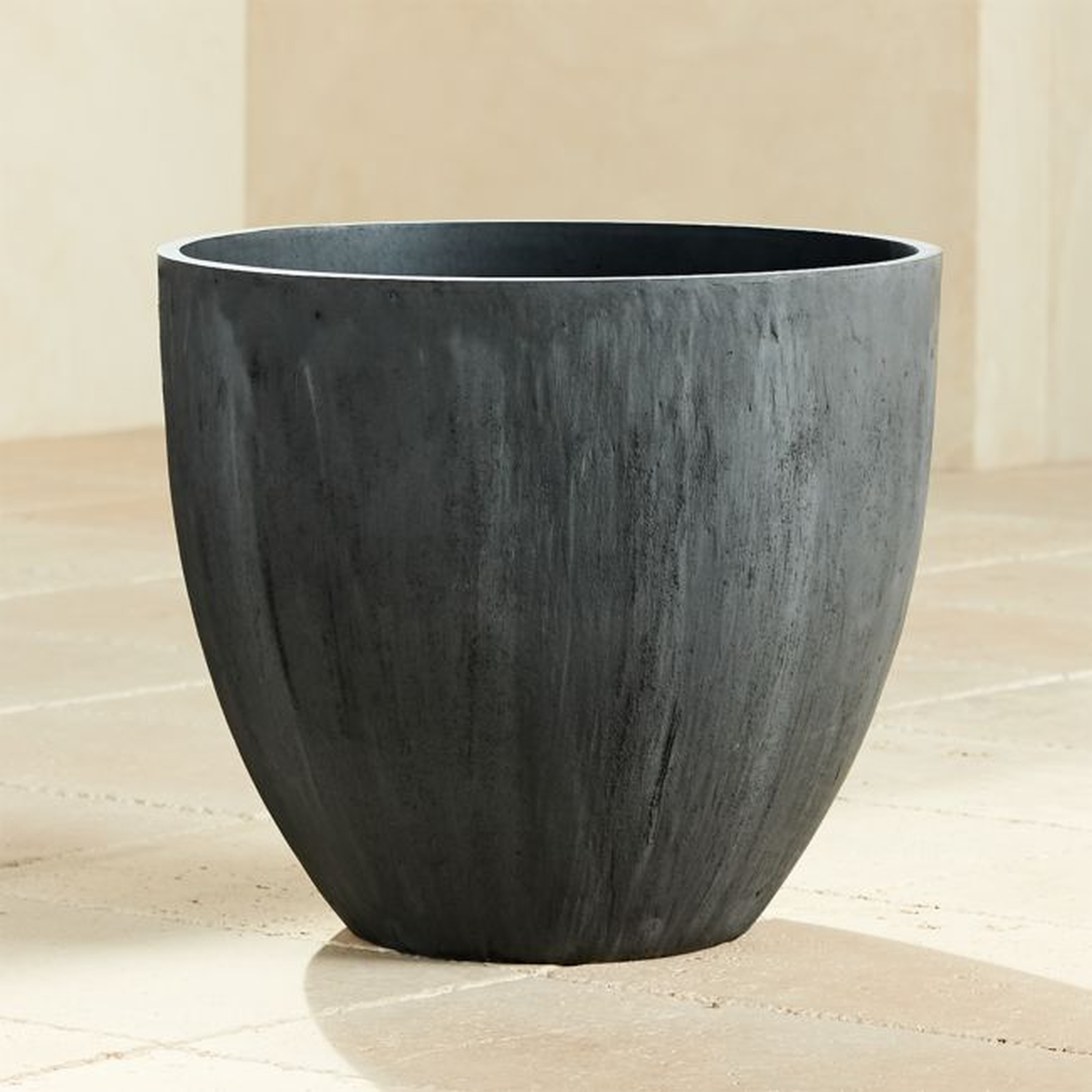 Castino Charcoal Outdoor Planter Medium - CB2