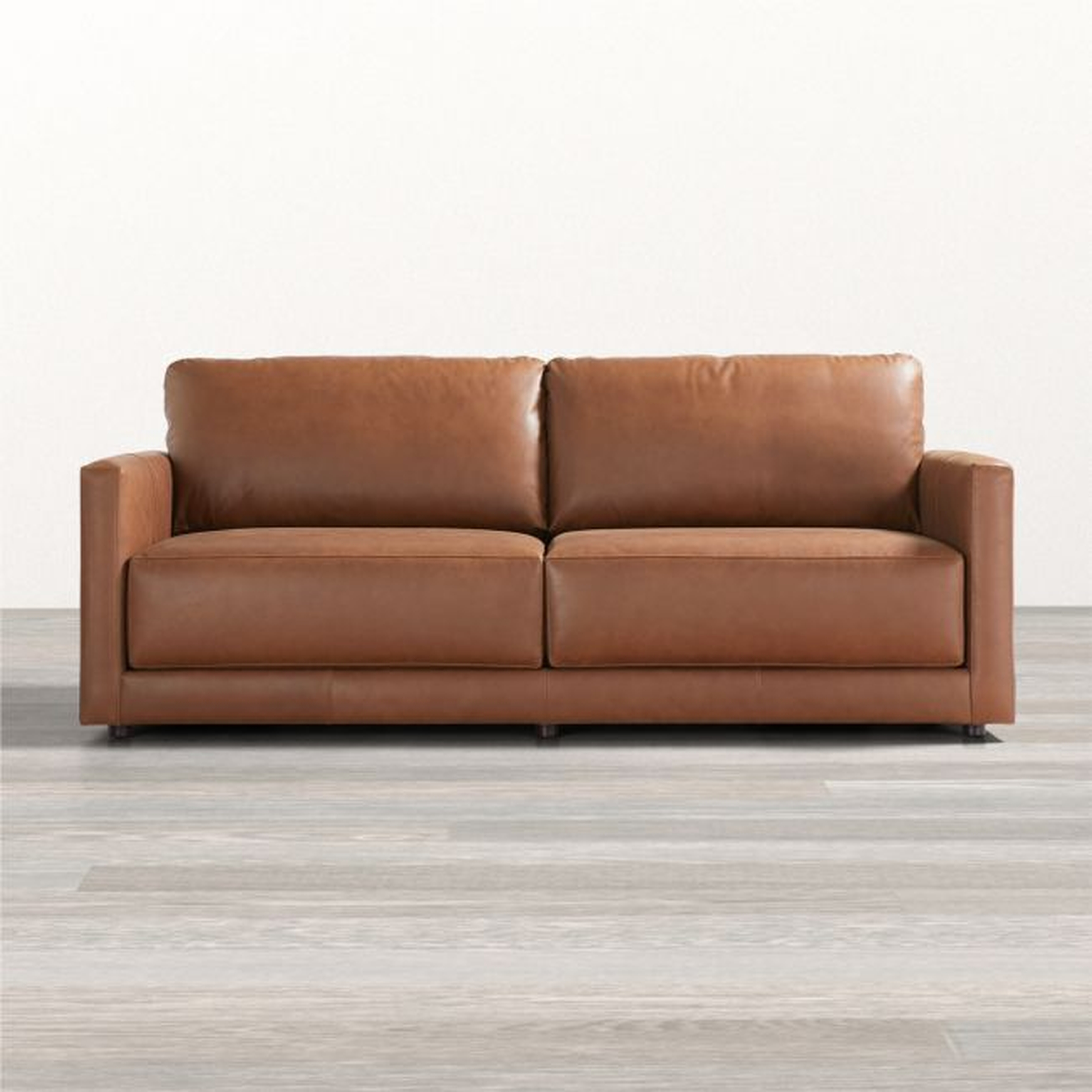 Gather Deep Leather Sofa - Crate and Barrel