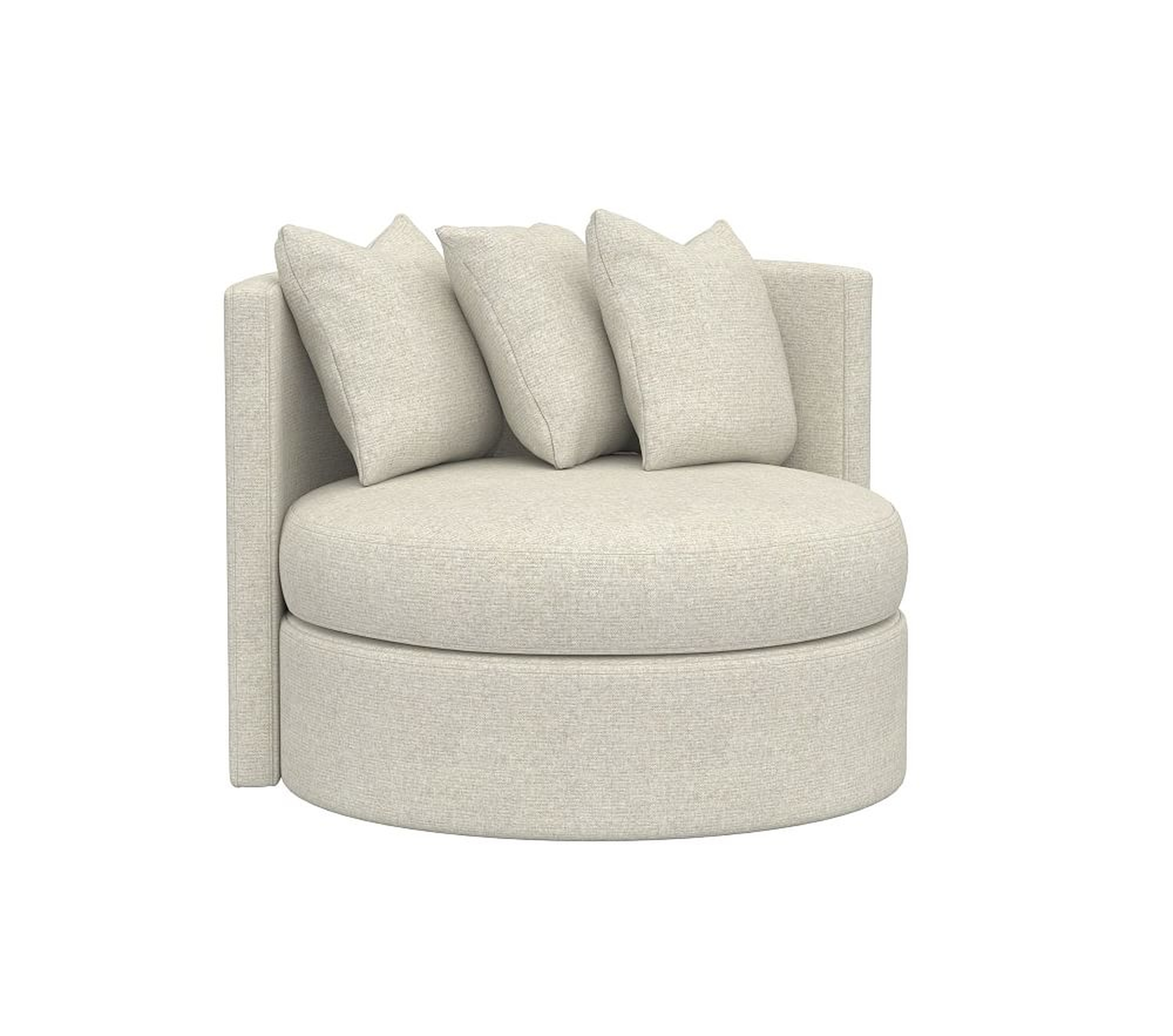 Roundabout Chair Performance Heathered Basketweave Alabaster White - Pottery Barn Kids