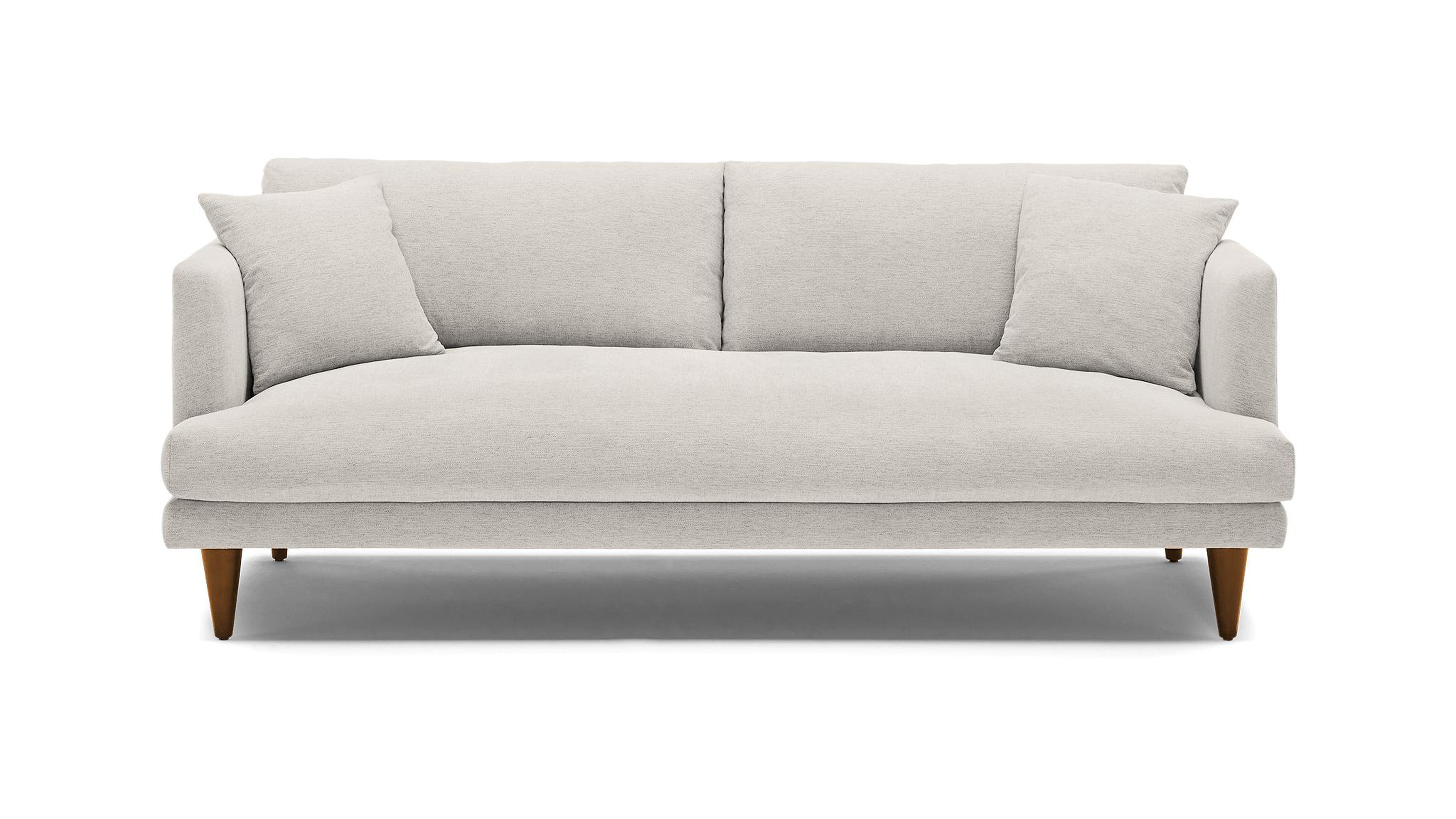 Beige/White Lewis Mid Century Modern Sofa - Lucky Divine - Mocha - Cone - Joybird