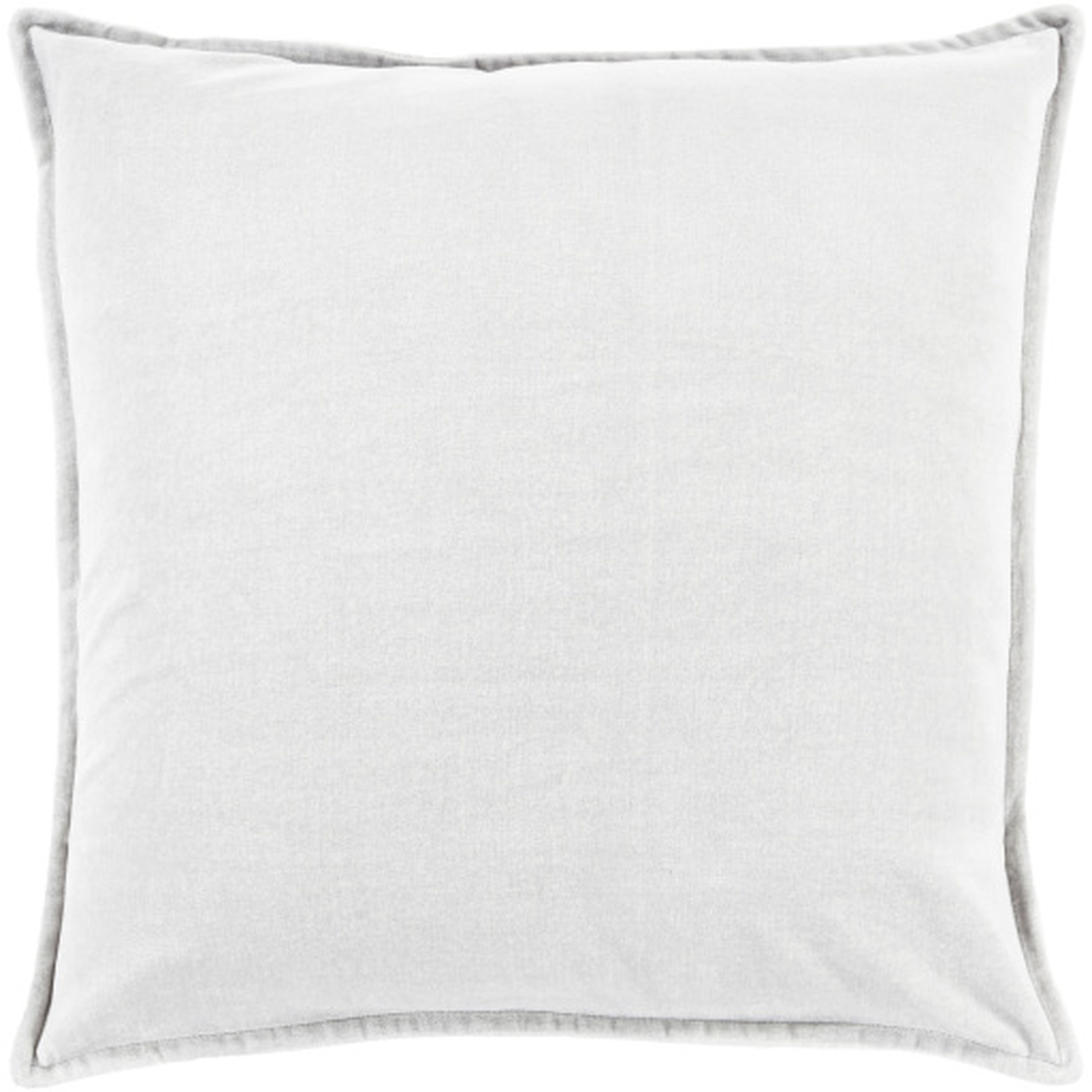Cotton Velvet Pillow, 18" x 18", Gray - Surya