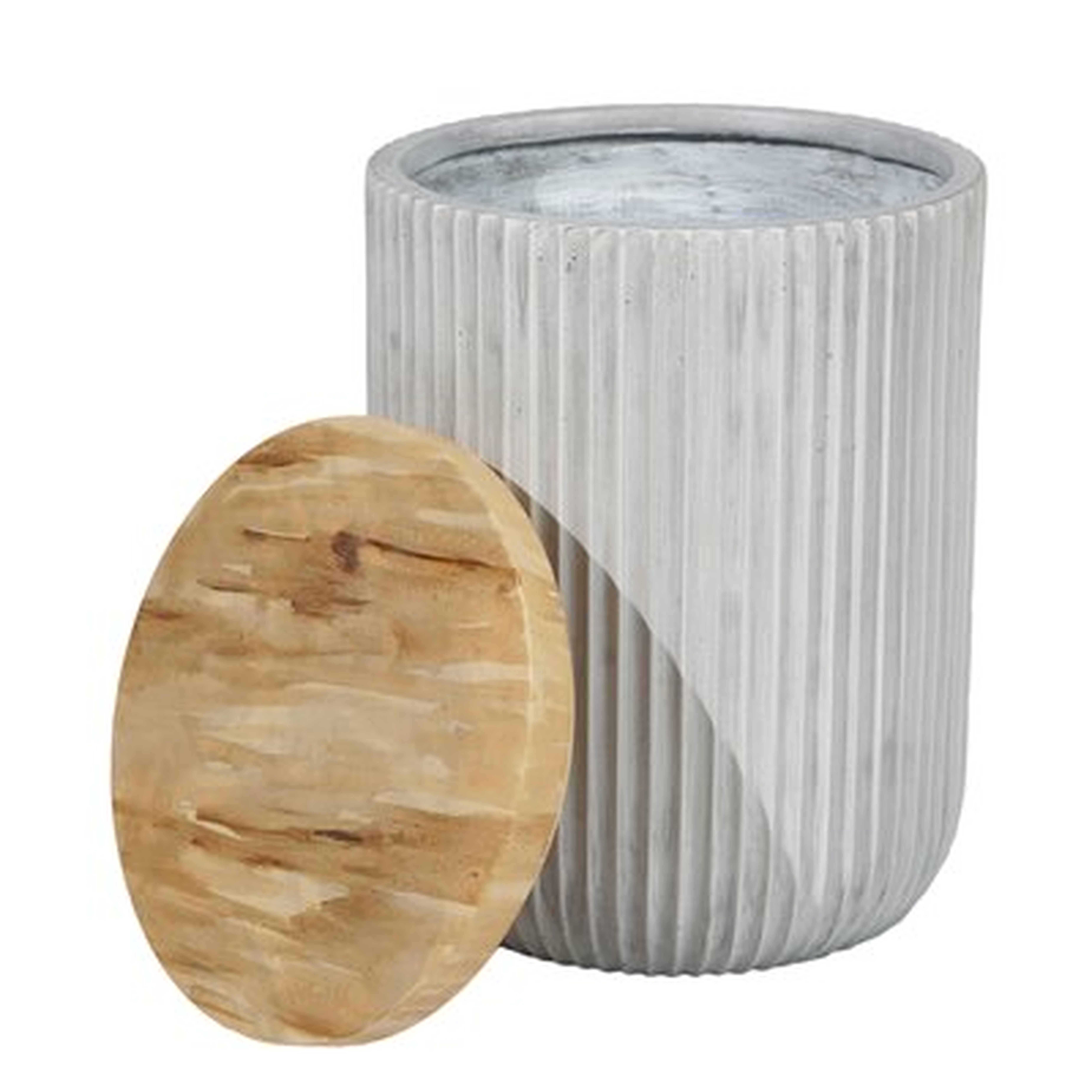 Modern Mgo Indoor Outdoor Gray Garden Stool - Wayfair