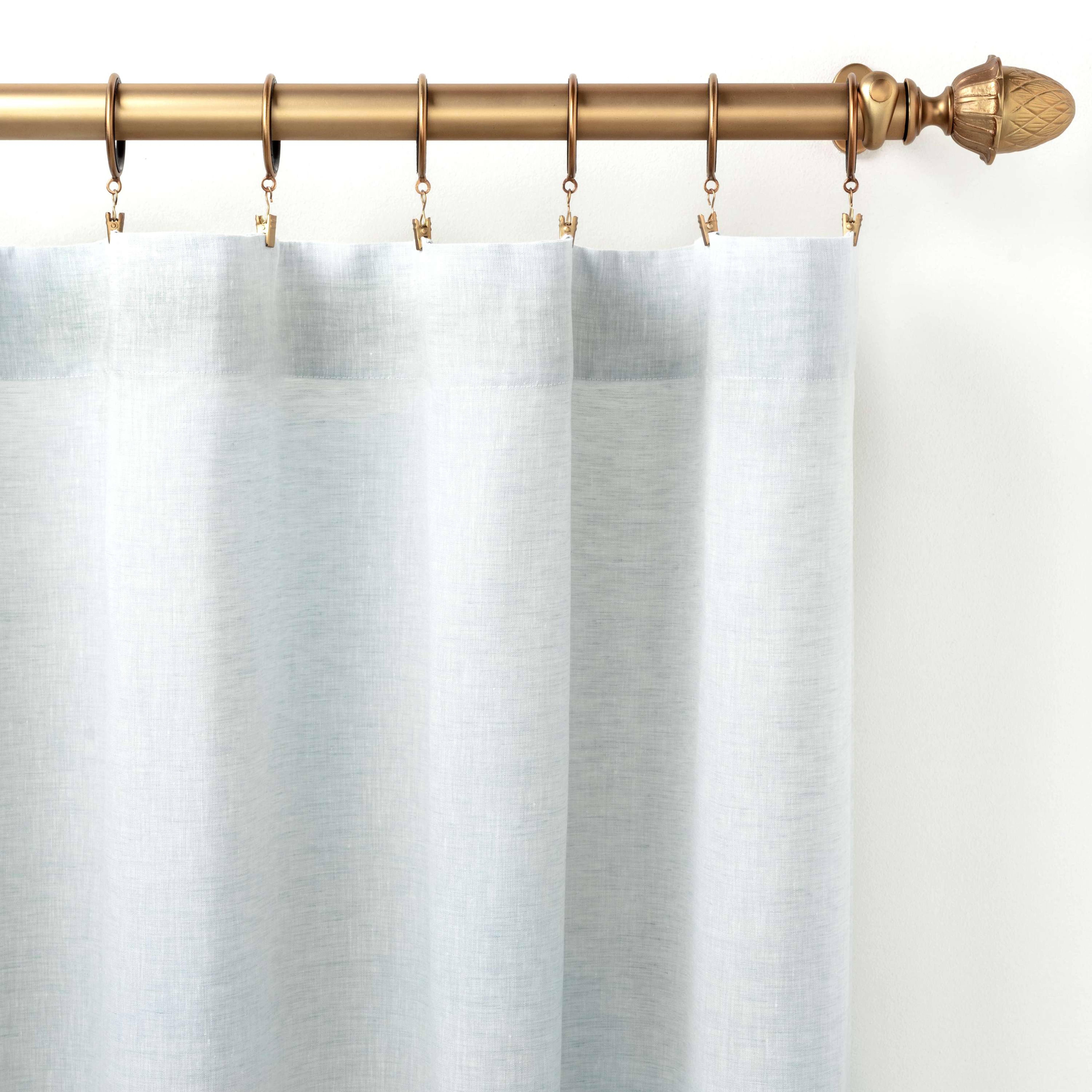 Lush Linen Sky Curtain Panel - Dash and Albert