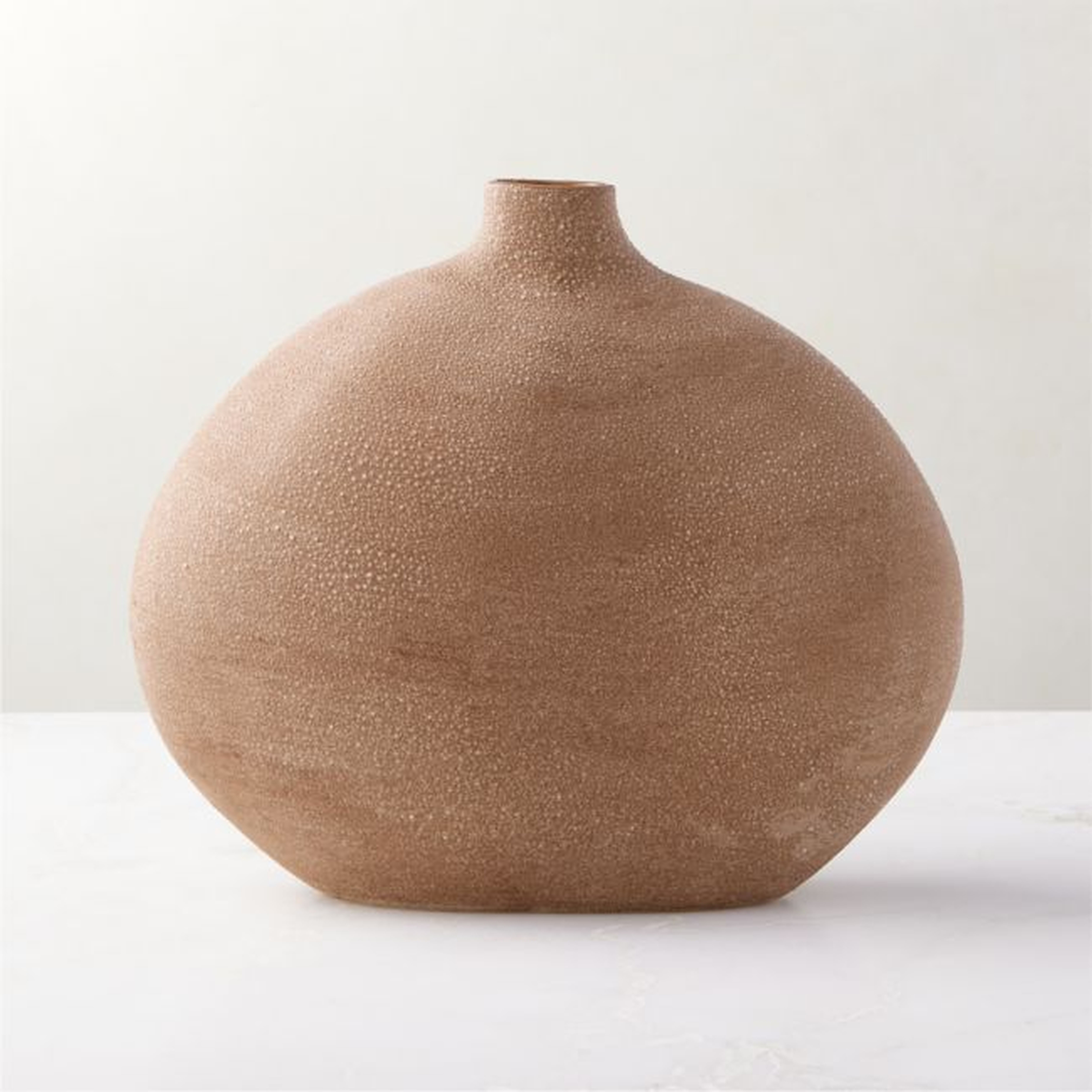 Haute Tan Ceramic Vase Short - CB2