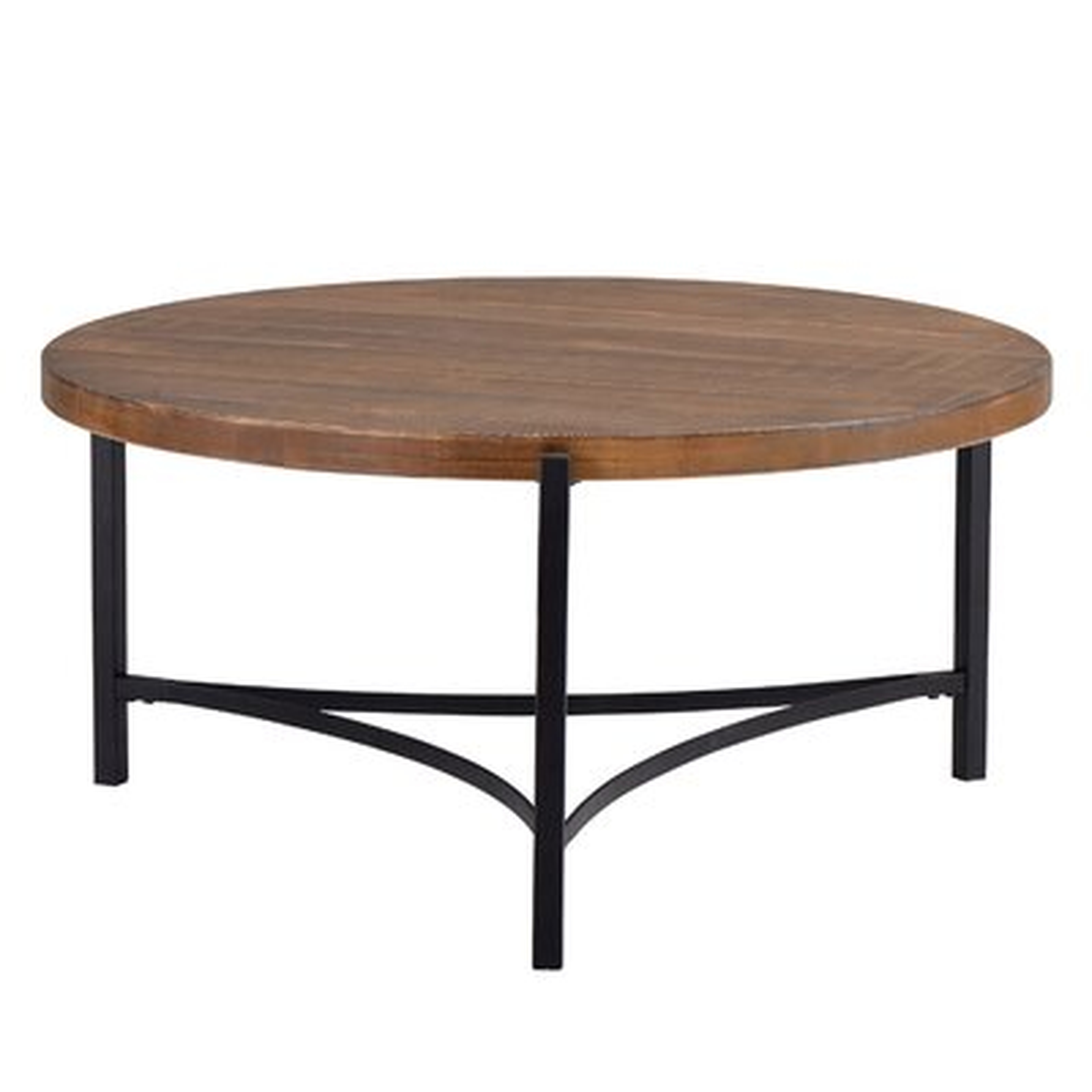 Rustic Round Coffee Table, 35.4" - Wayfair