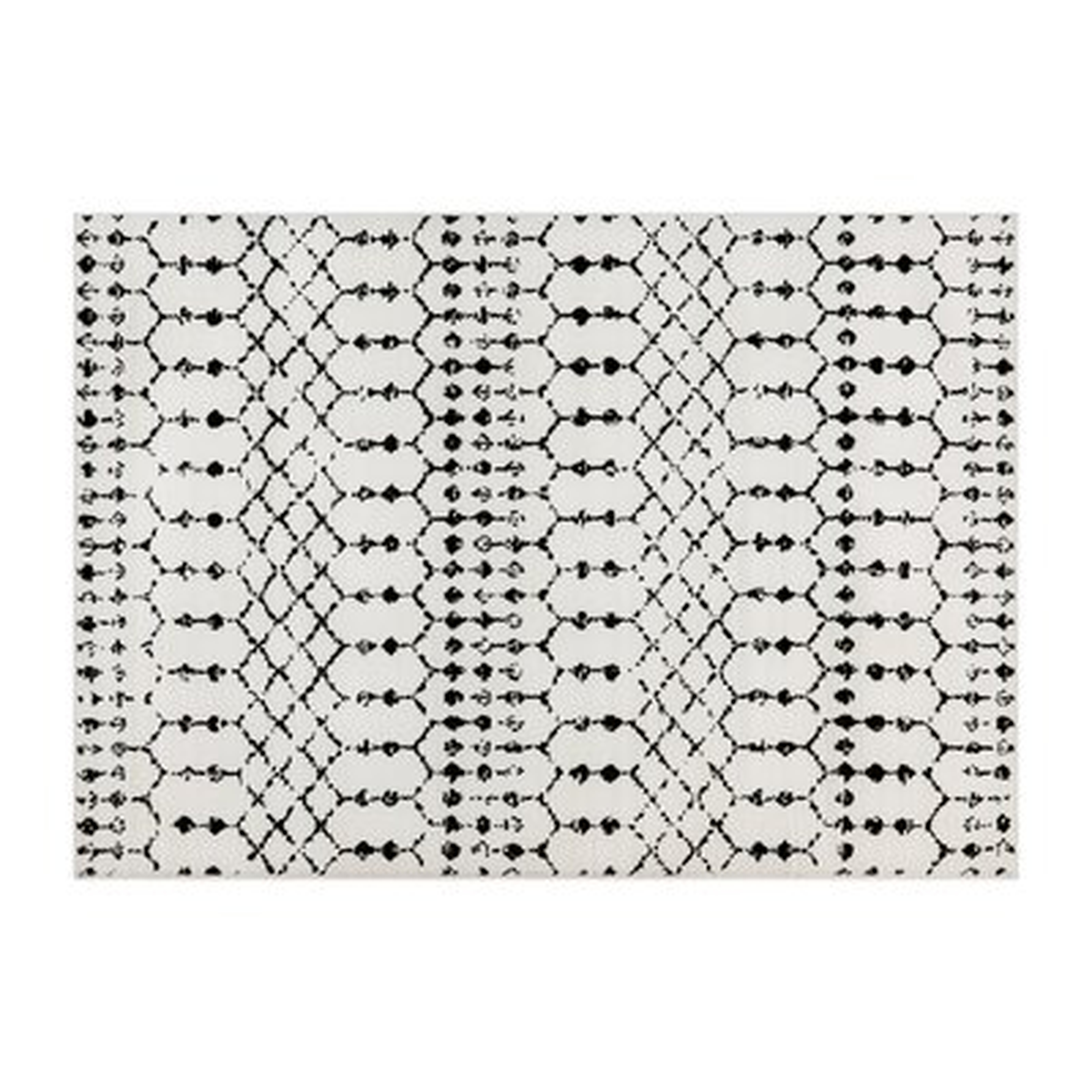 Geometric Bohemian Low Pile Rug - - Wayfair