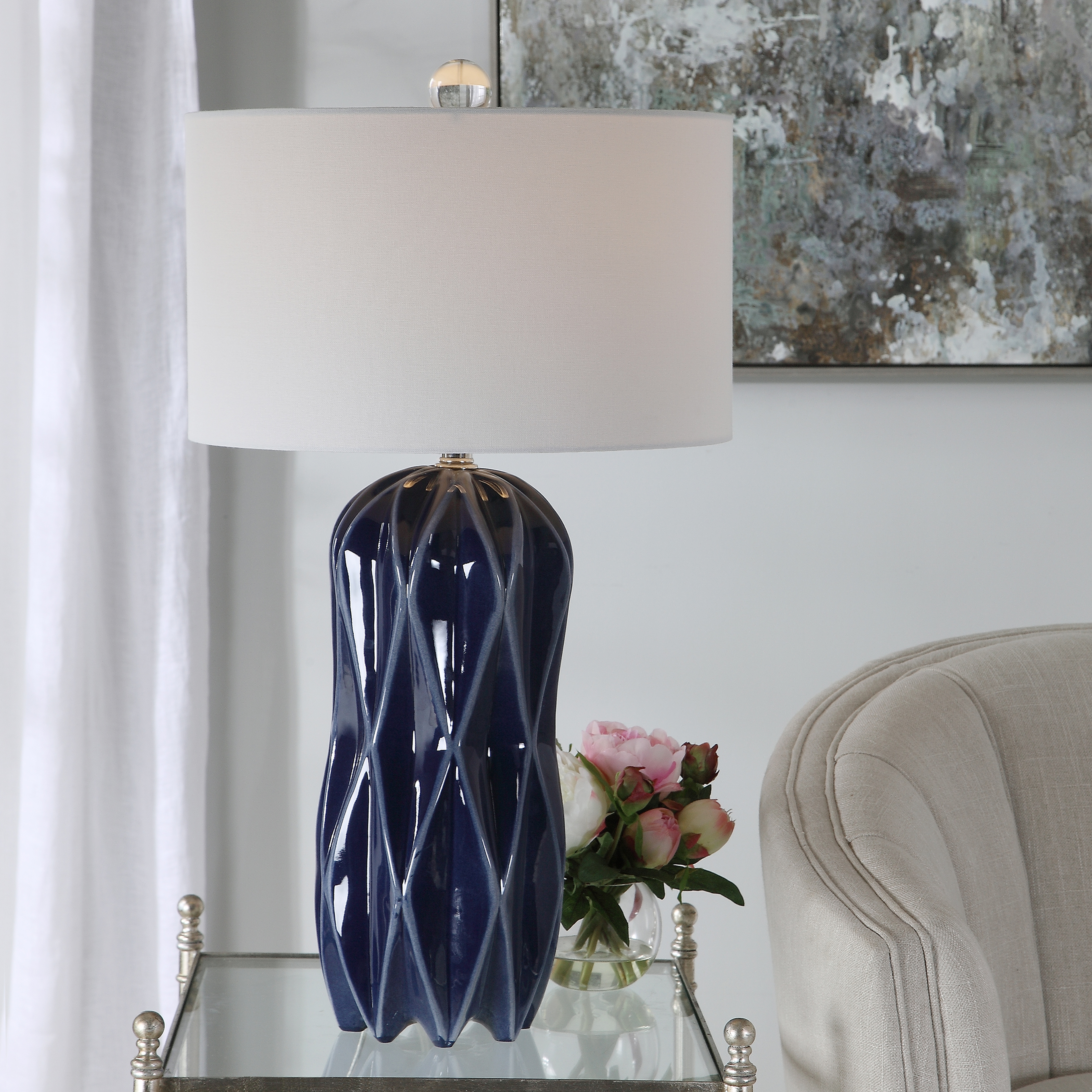 Malena Blue Table Lamp - Hudsonhill Foundry