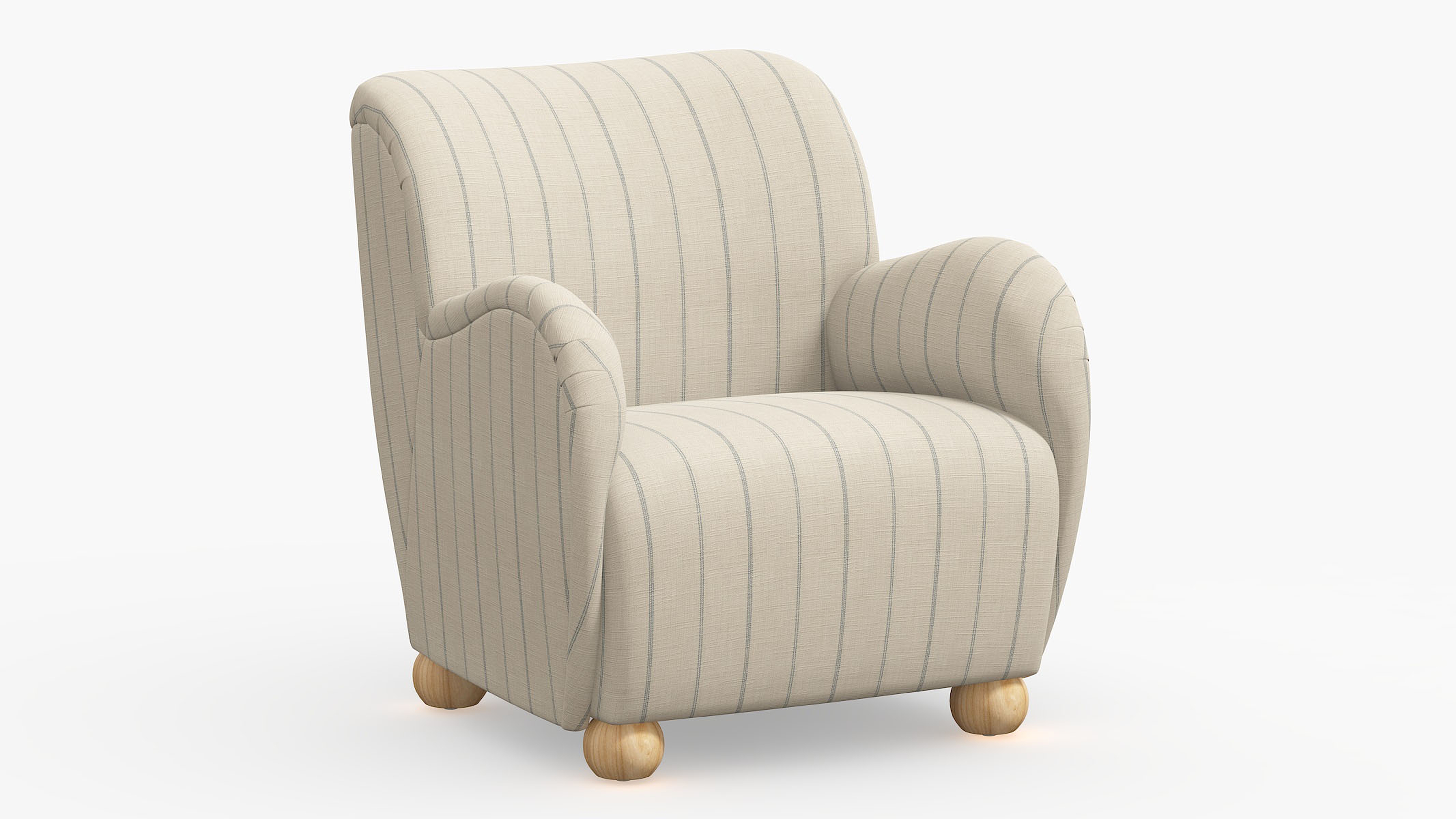 Bun Foot Accent Chair, Sky Fritz - The Inside