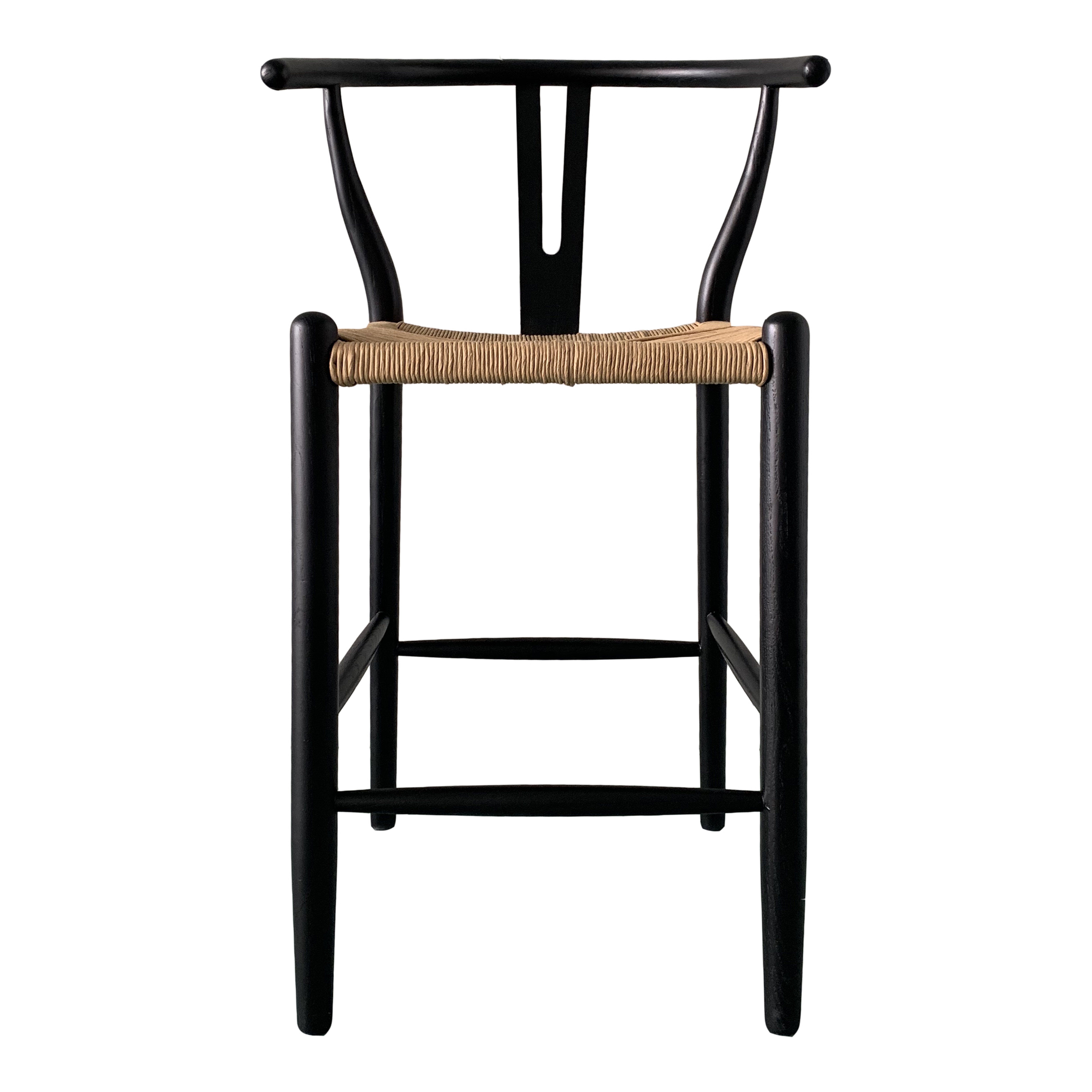 Ventana Counter Stool Black and Natural - Moes Home Collection