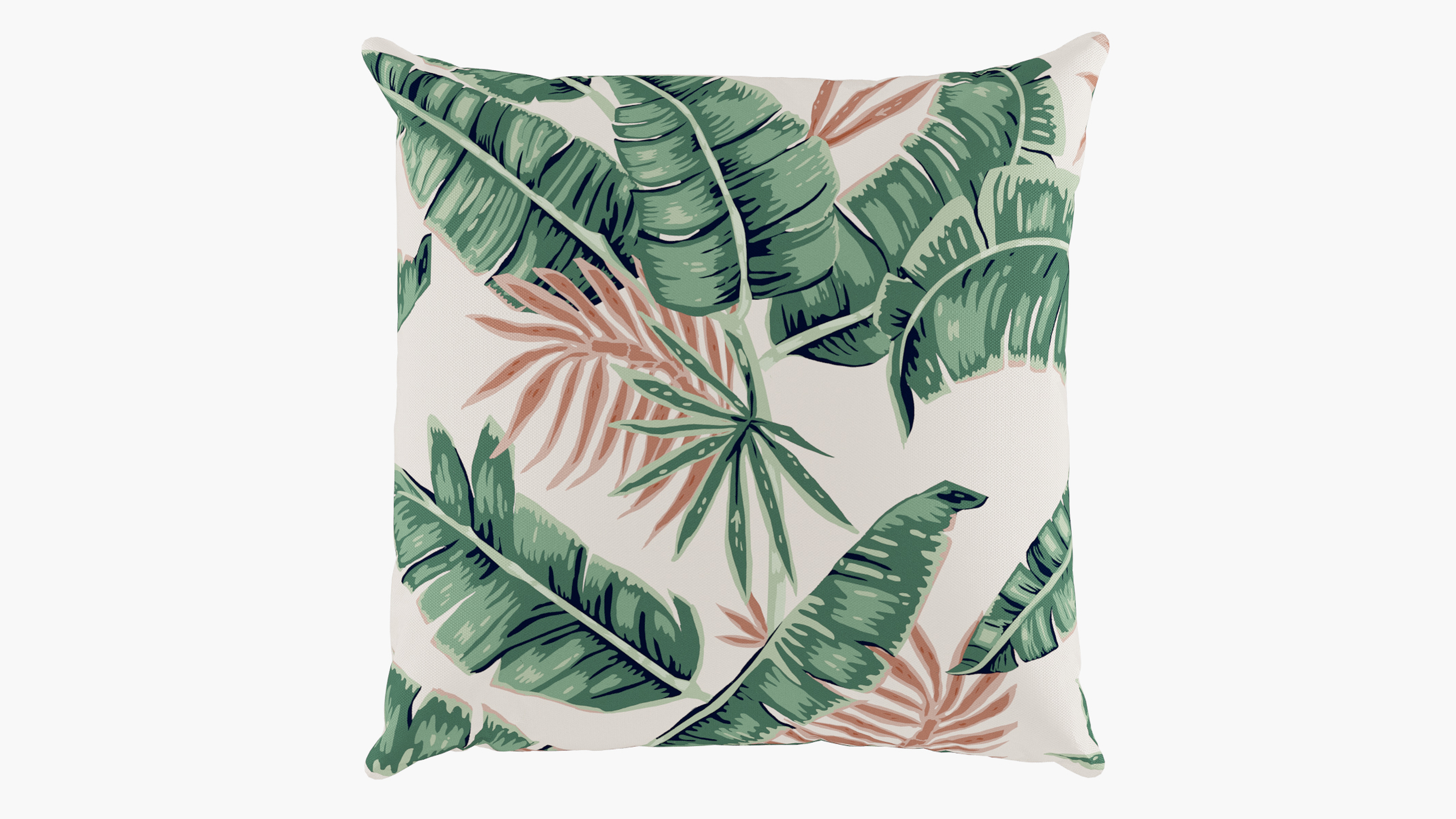 Outdoor 20" Throw Pillow, Banana Palm, 20" x 20" - The Inside