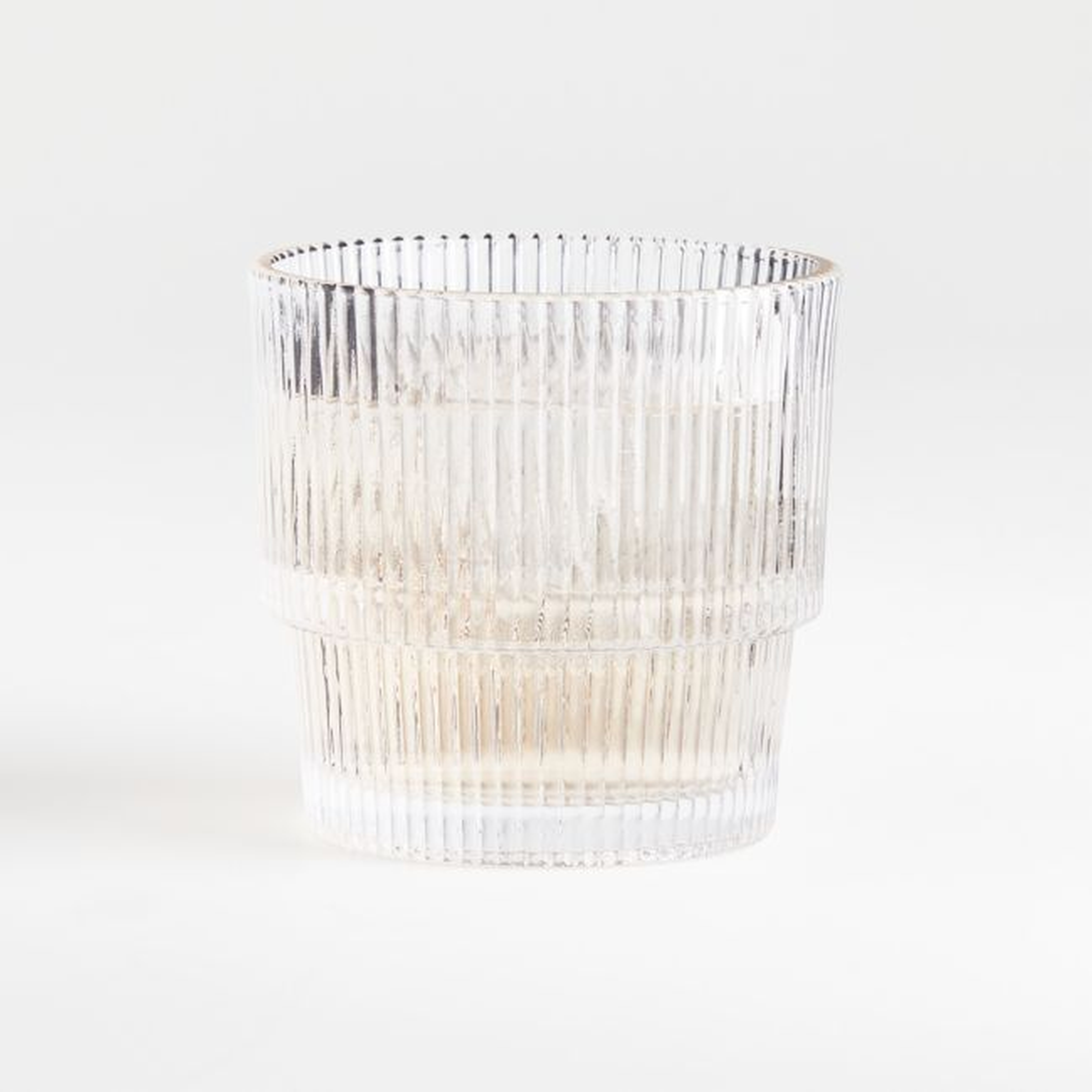 Atwell Stackable Ribbed Double Old-Fashioned Glass - Crate and Barrel