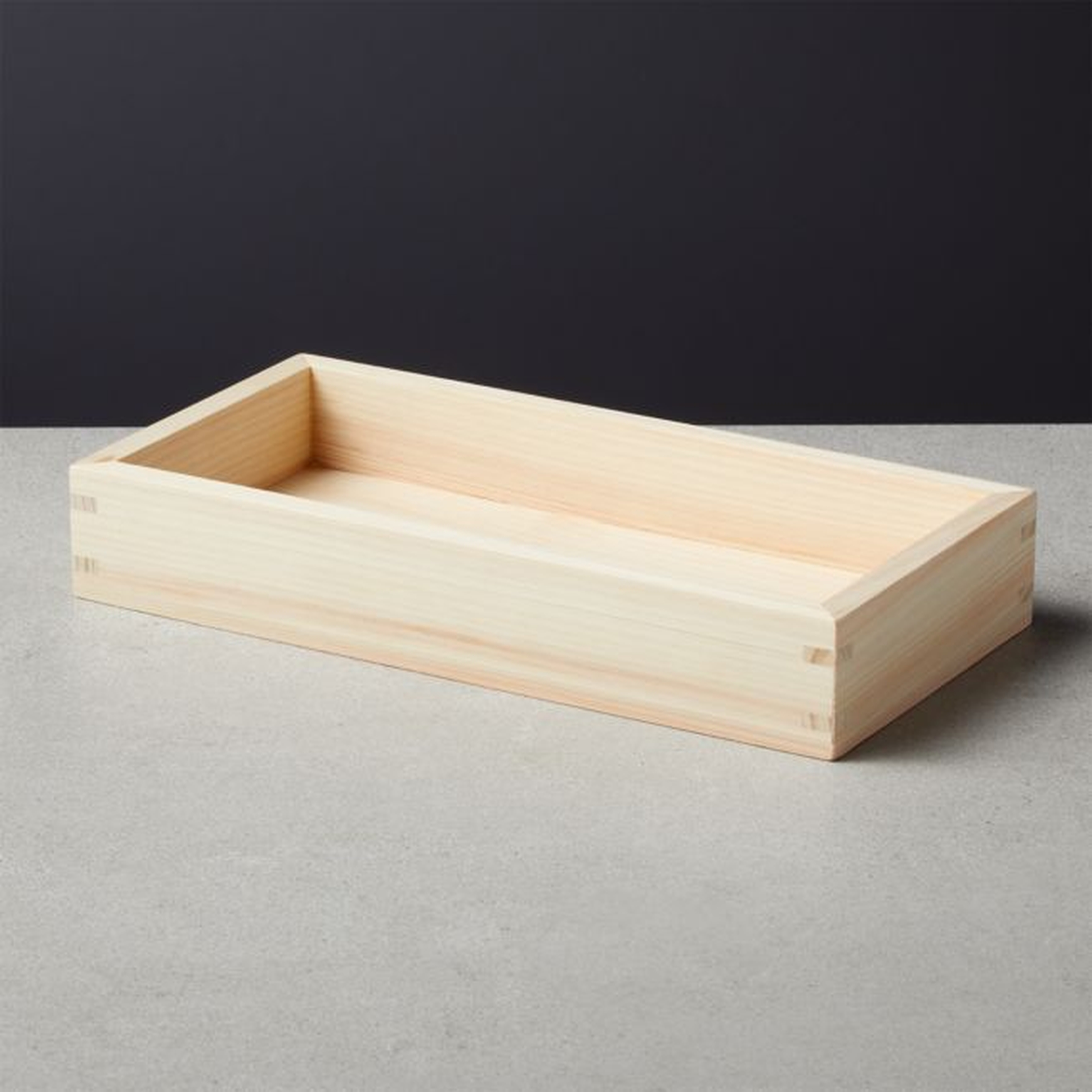 Hinoki Wood Large Stacking Box - CB2