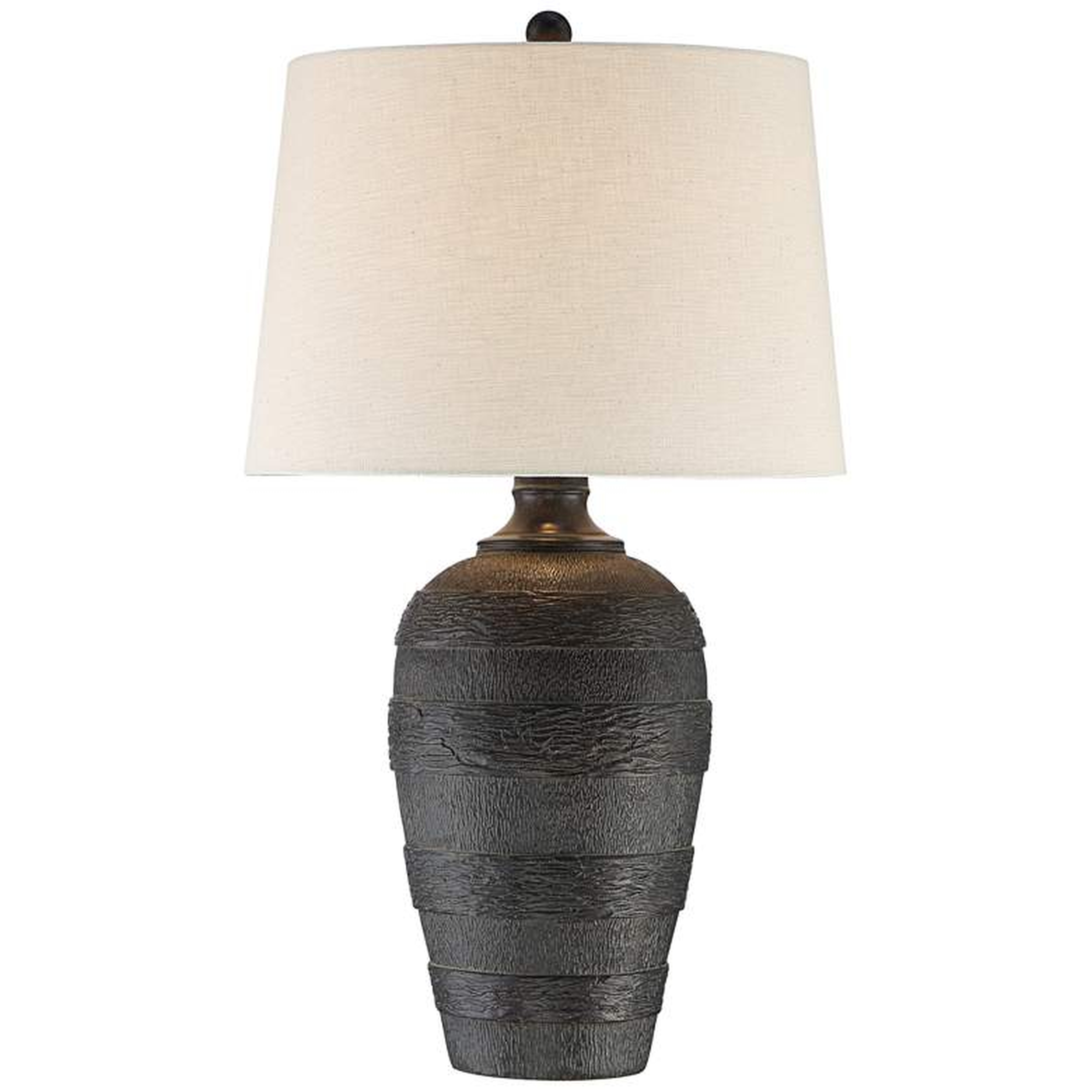 Coloma Resin Modern Rustic Table Lamp, Black - Lamps Plus