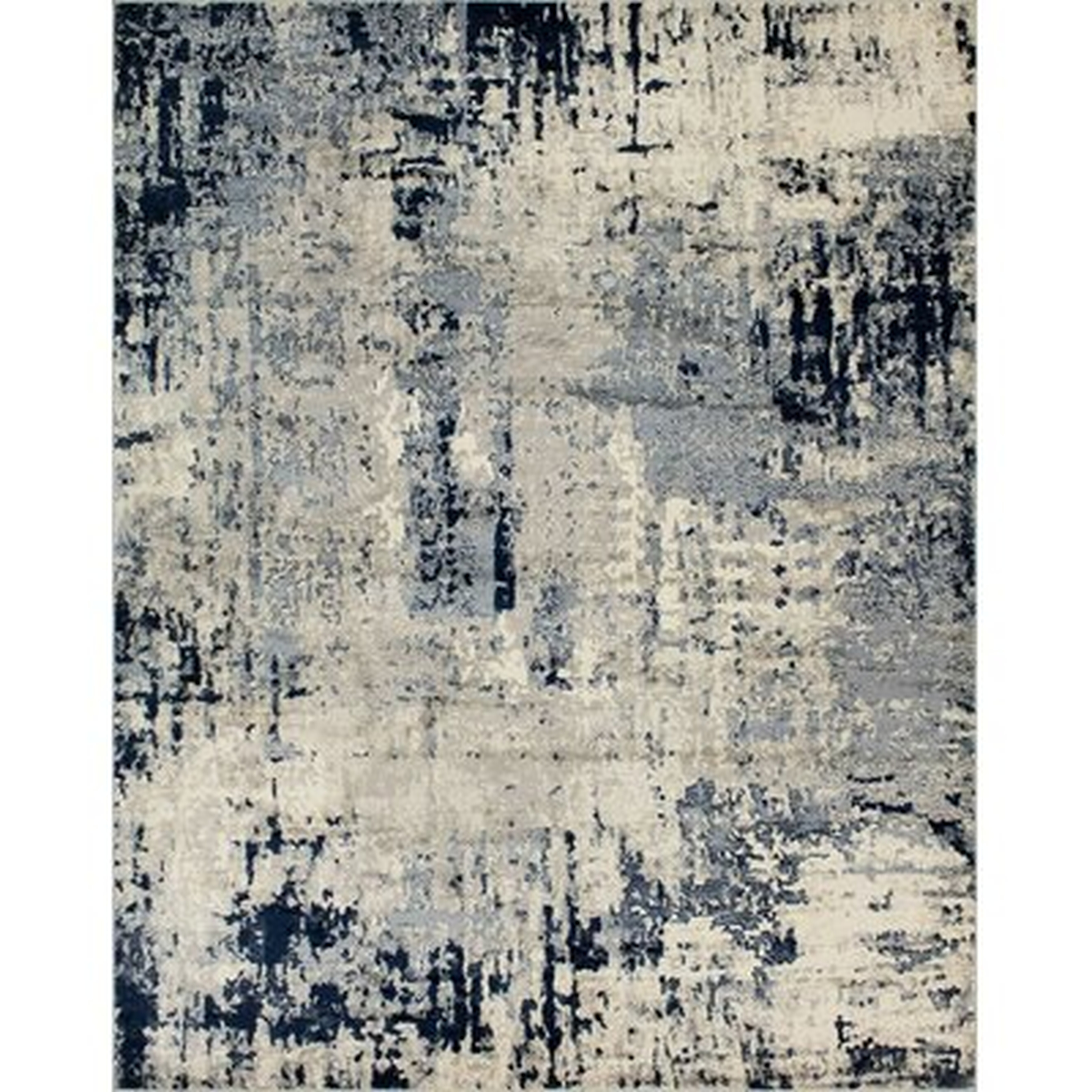 Kelson Abstract Grey/Blue Area Rug 12'2" x 15'1" - Wayfair