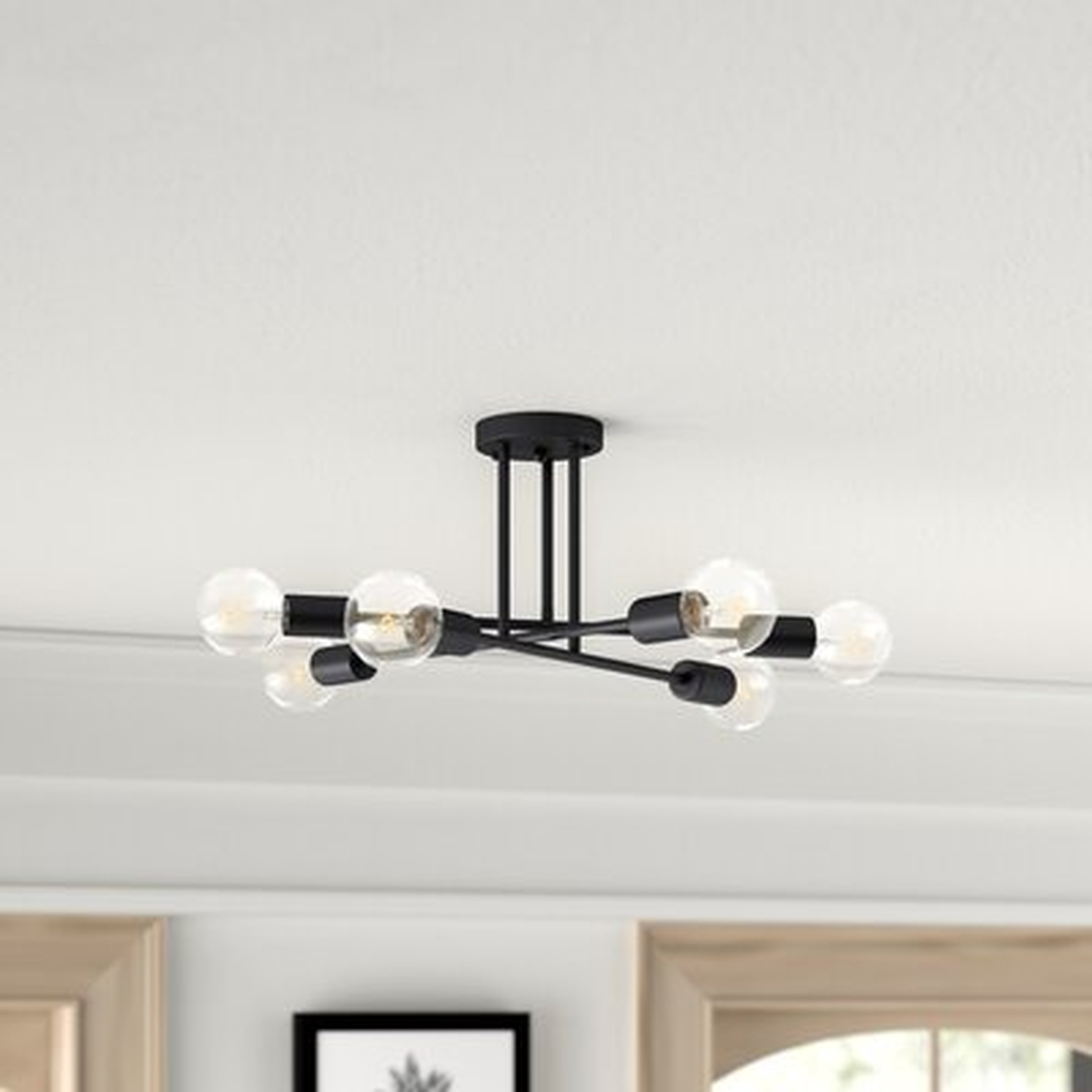 Burgan 6 - Light 18.89'' Semi Flush Mount - Wayfair