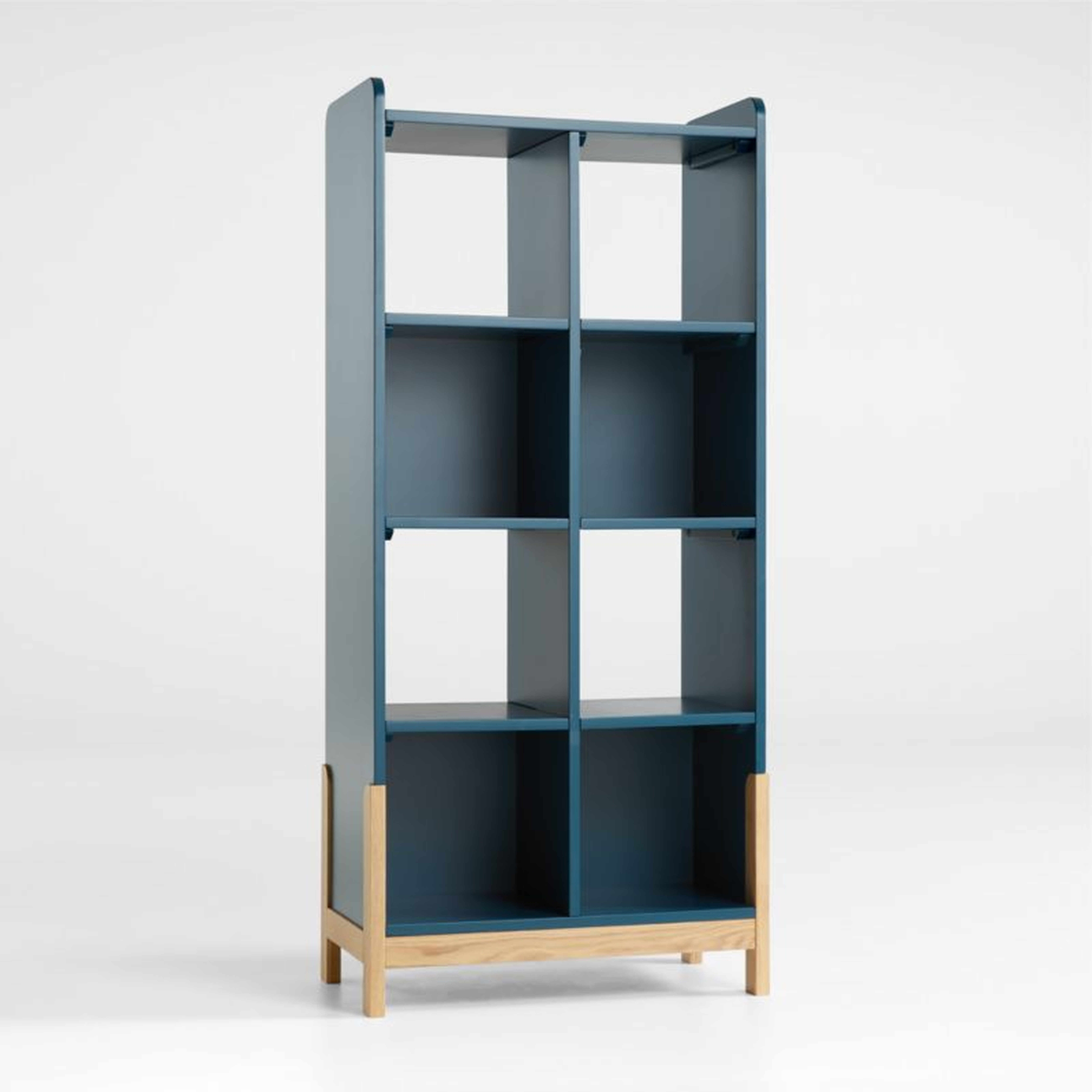 Rue Midnight Blue Wood 8-Cube Bookcase - Crate & Kids