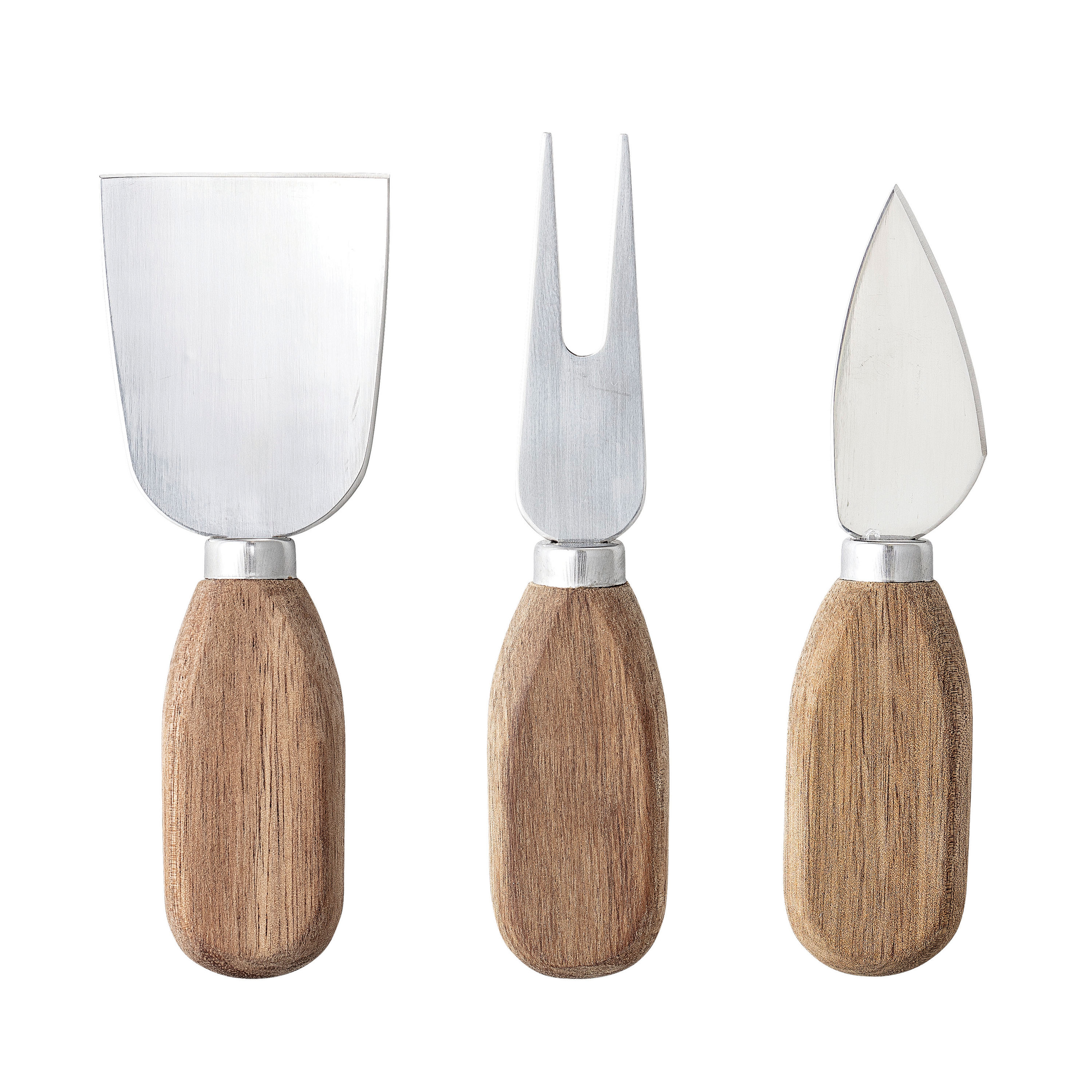 Acacia Wood & Stainless Steel Cheese Utensils (Set of 3 Pieces) - Bloomingville
