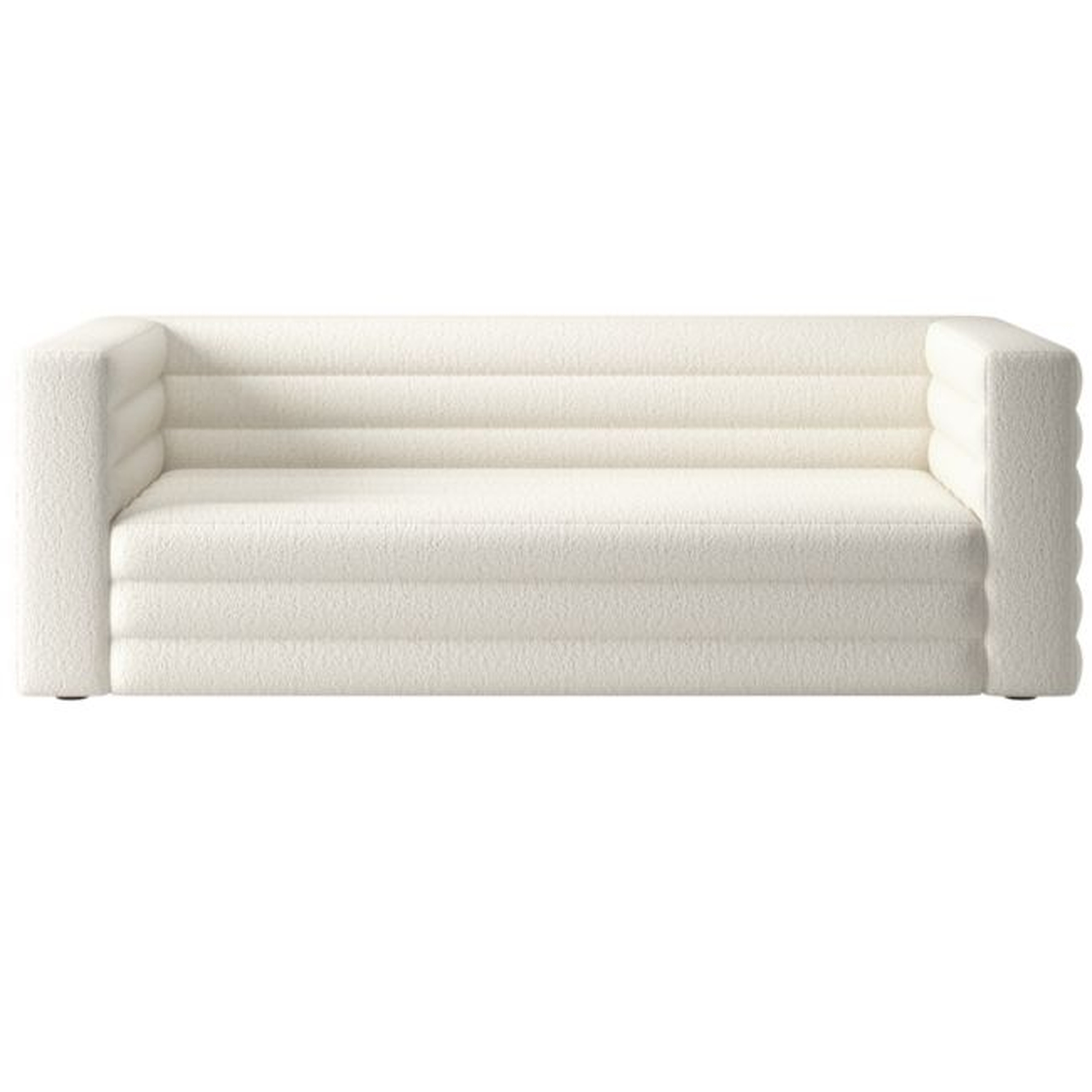 Strato Wooly Sand Sofa, Boucle White, 80" - CB2