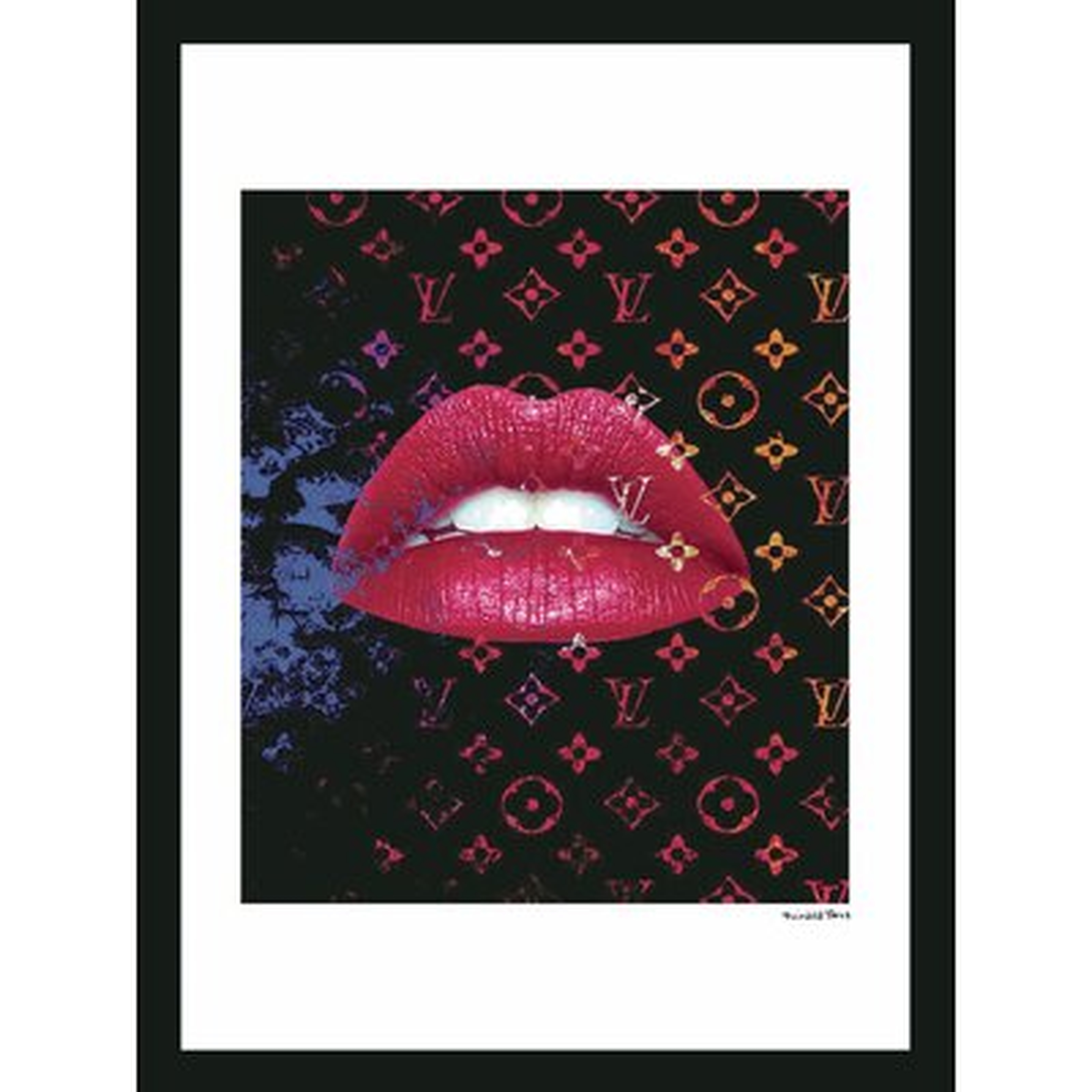 LOUIS VUITTON PINK LIPS - Picture Frame Print - Wayfair