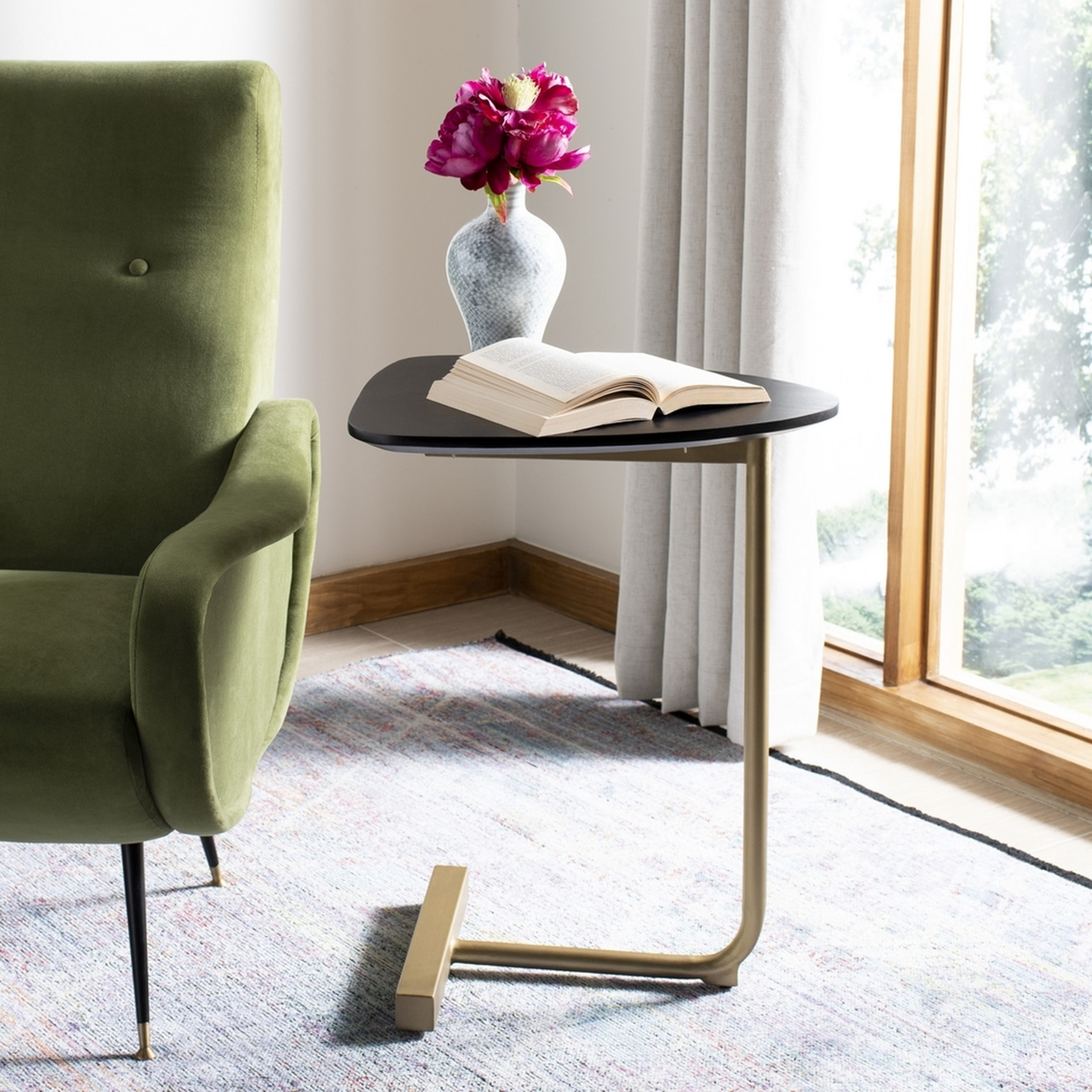 Kaiya C-Table - Black/Gold - Safavieh - Safavieh
