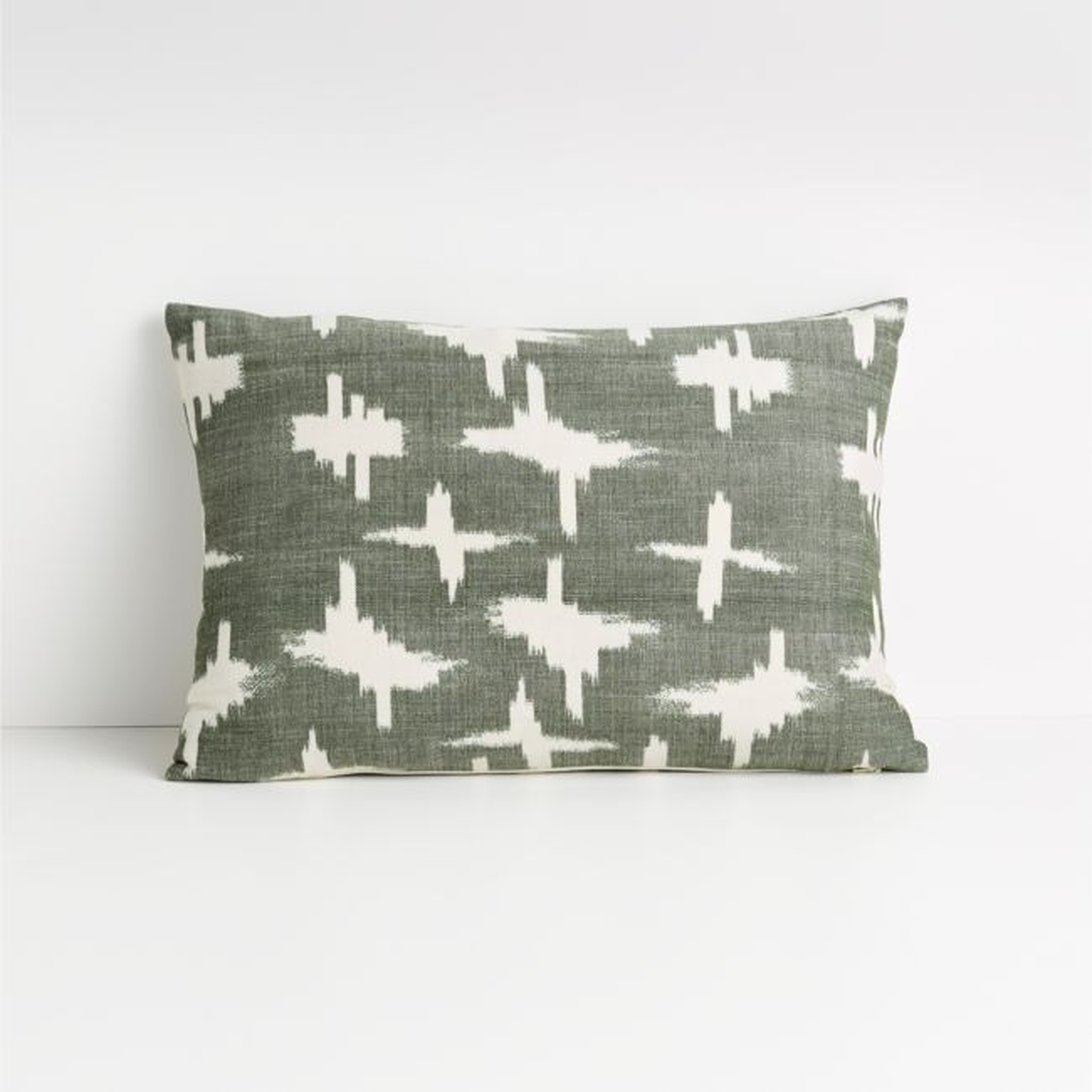 Sirocco Lumbar Pillow with Down-Alternative Insert, Rifle Green ,22"x15" - Crate and Barrel