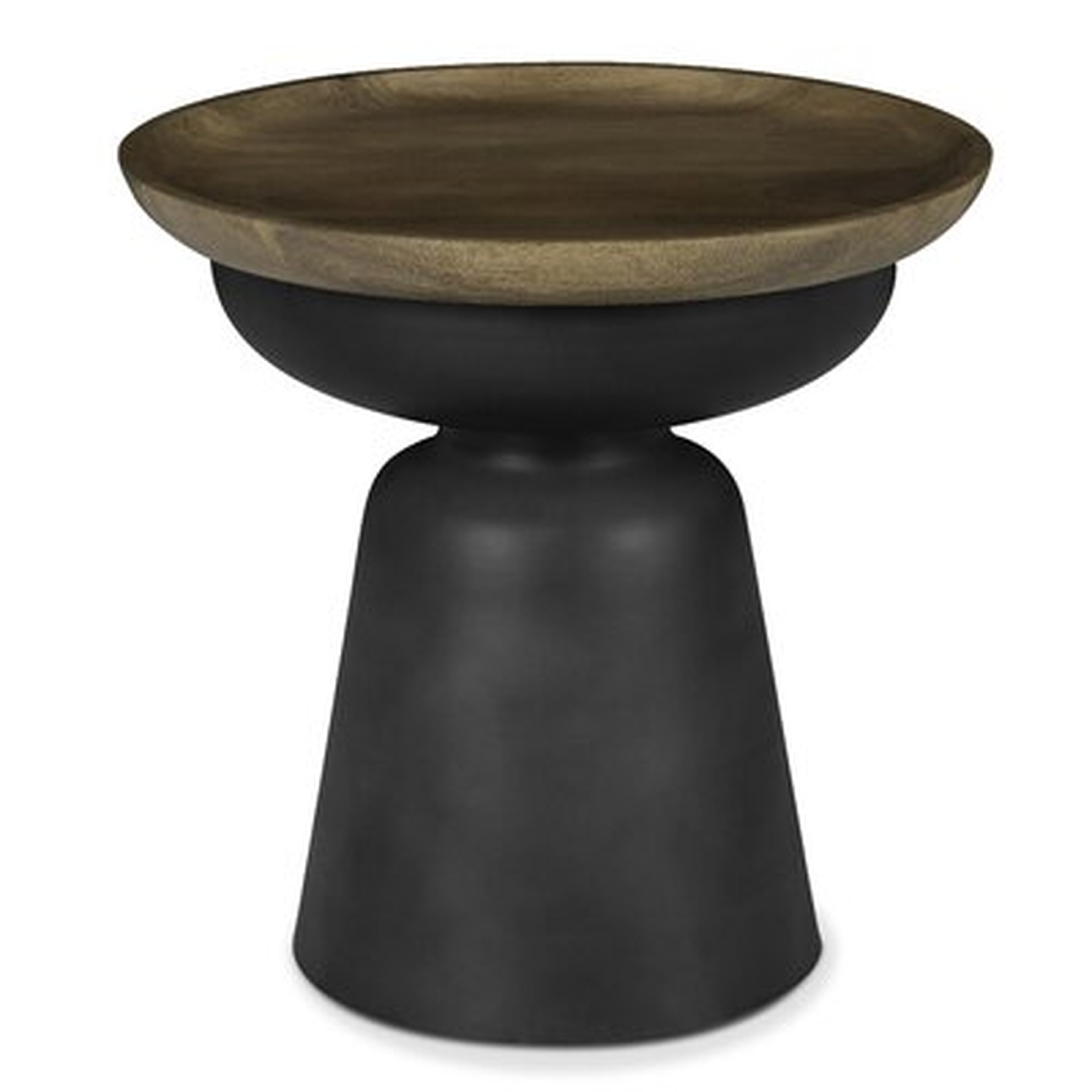 Nigol 18.75'' Tall Solid Wood Tray Top Pedestal End Table - Wayfair