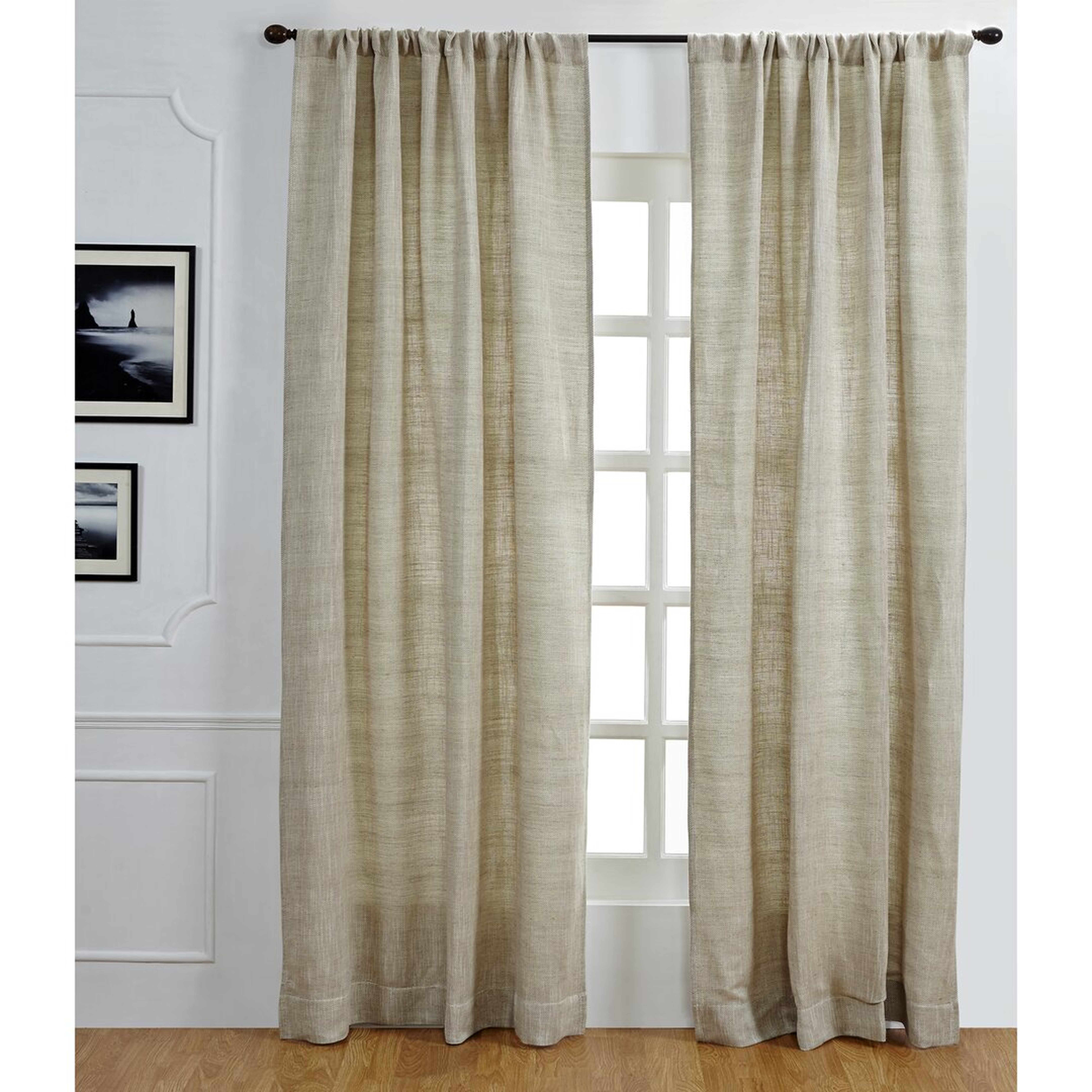 Amity Home Jerome Solid Semi-Sheer Rod Pocket Curtain Panel - Perigold