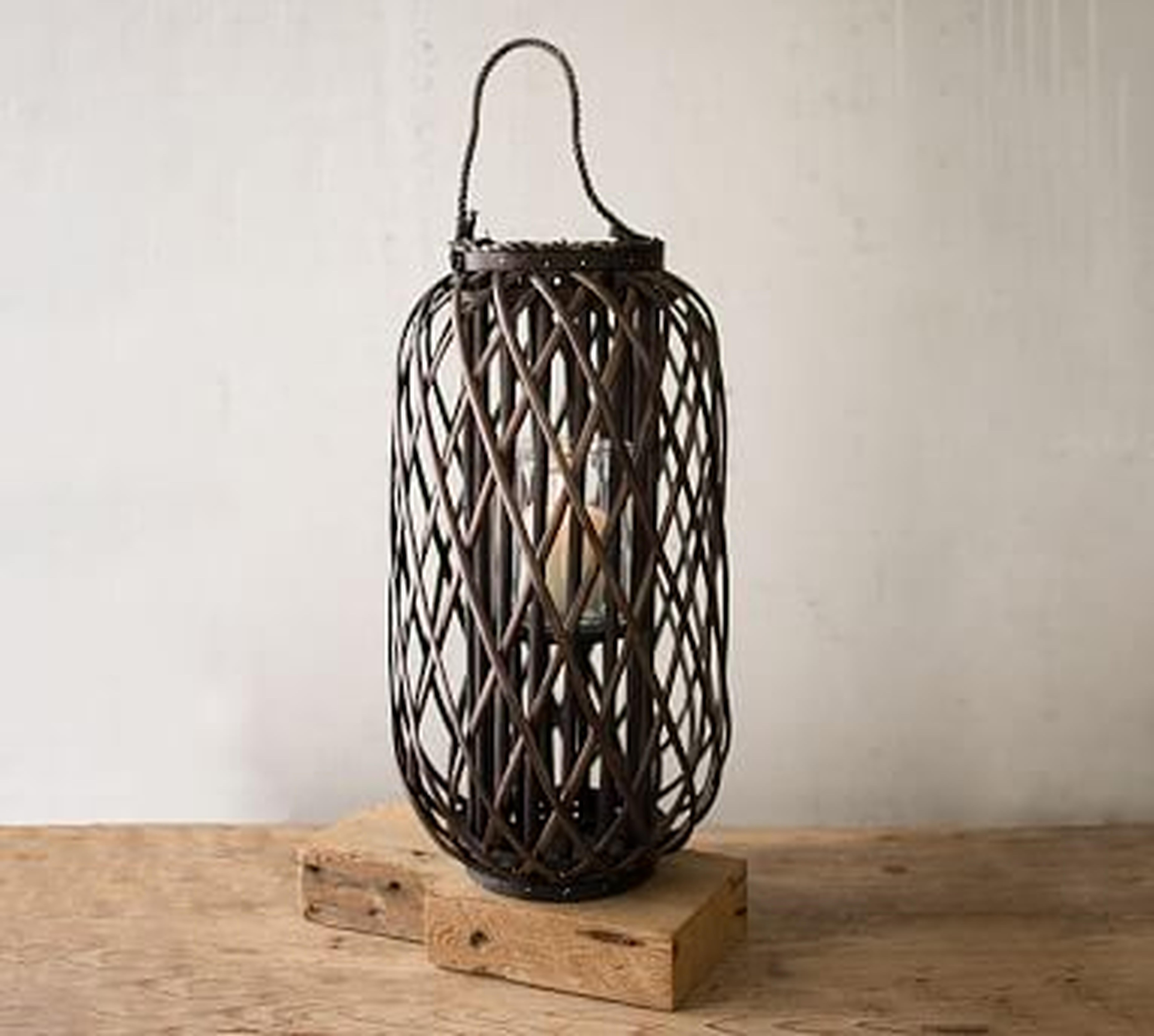 Willow Lanterns - Dark Brown, Large - Pottery Barn
