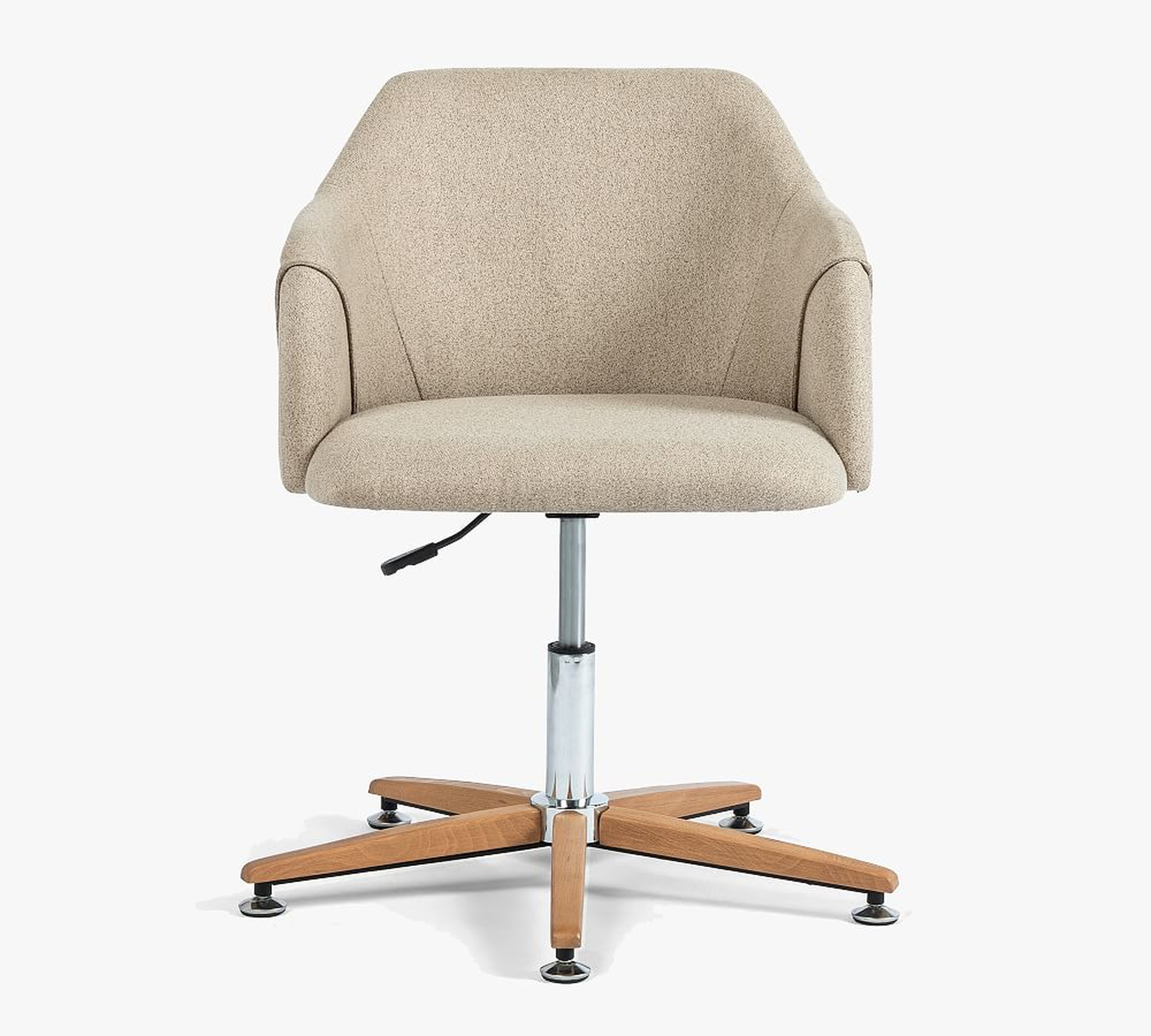 Colusa Upholstered Swivel Desk Chair, Fedora Oatmeal - Pottery Barn