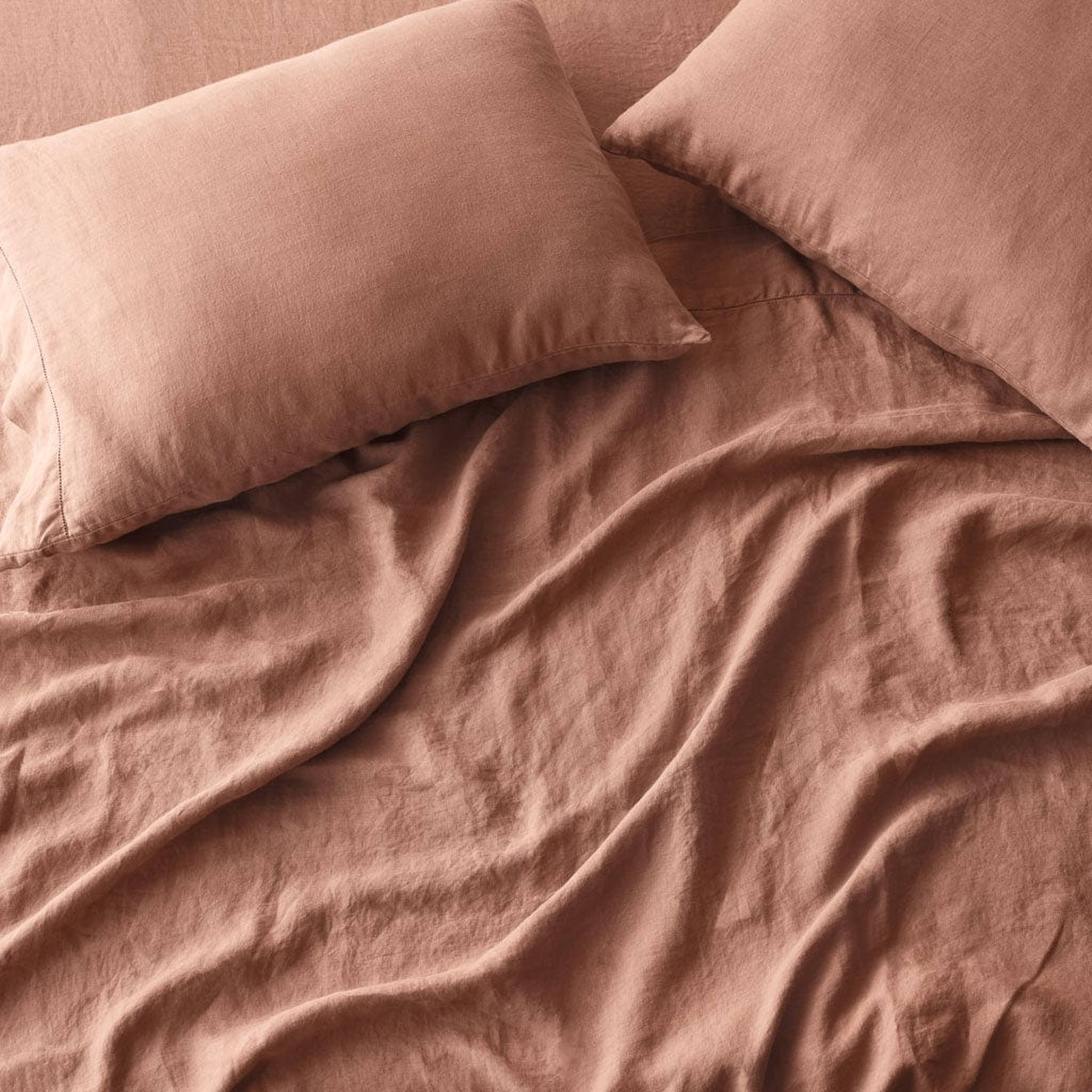 The Citizenry Stonewashed Linen Bed Sheet Set | Queen | Rose - The Citizenry