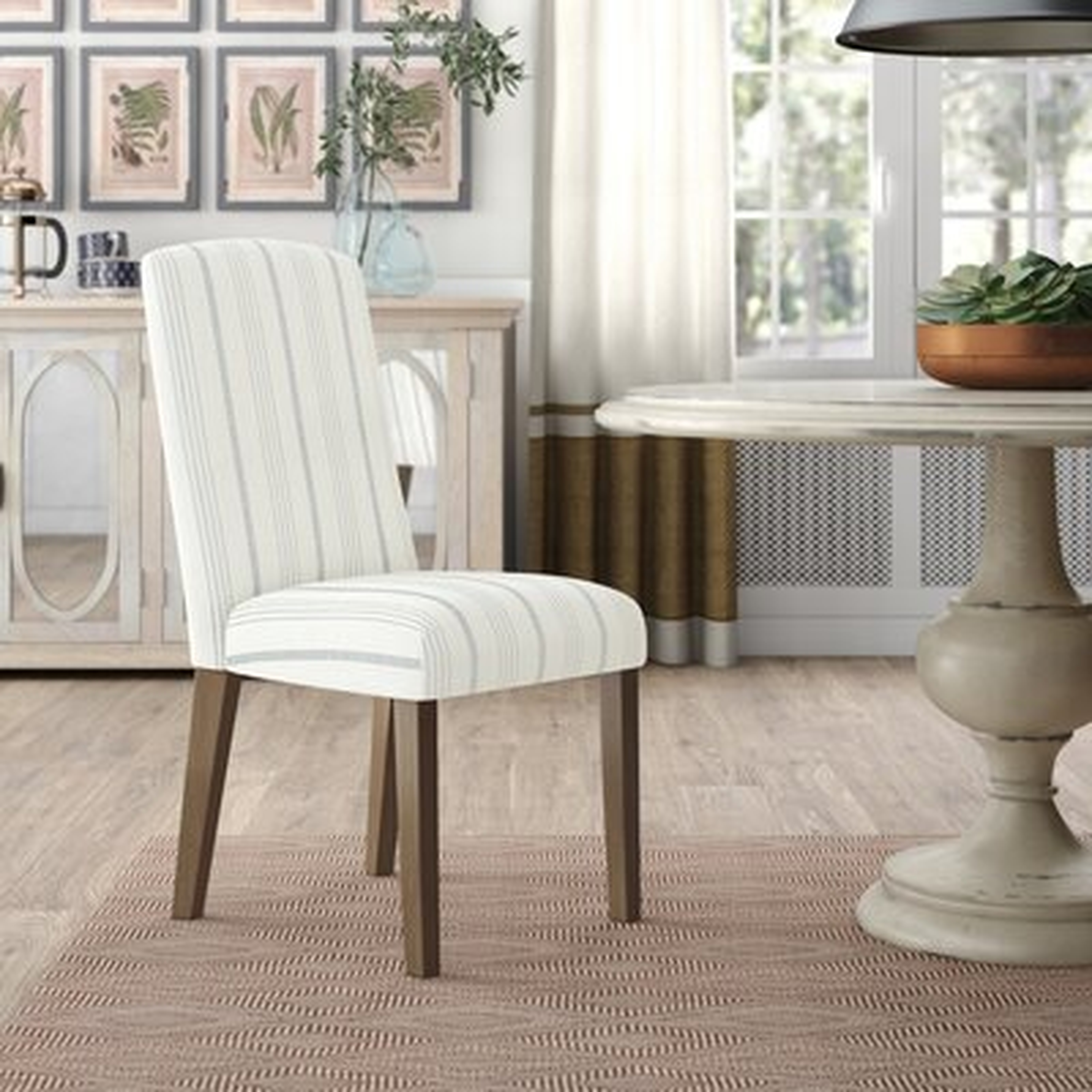 Bob Stripe Upholstered Dining Chair (set of 2) - Wayfair