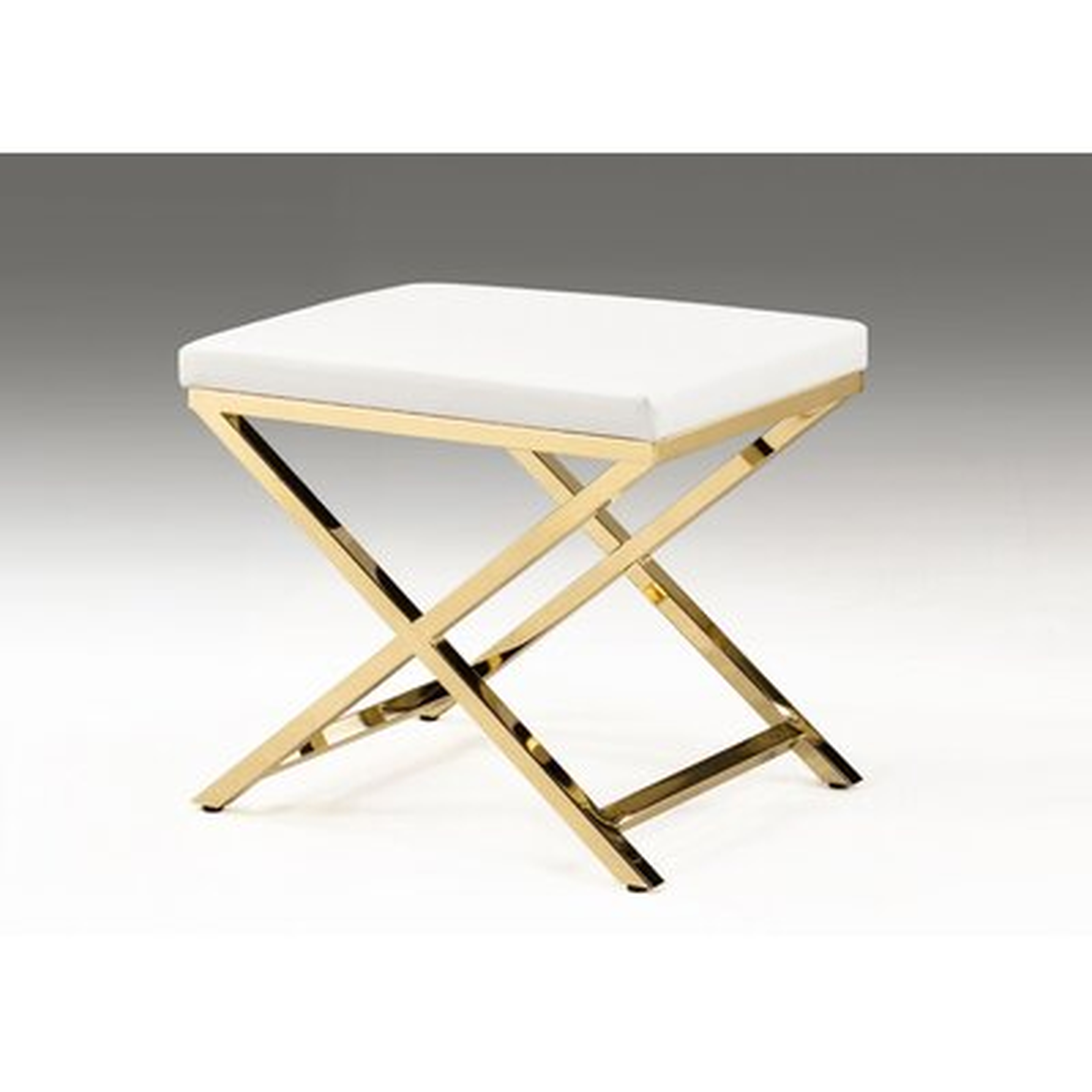 White Chair With Gold Base - Wayfair