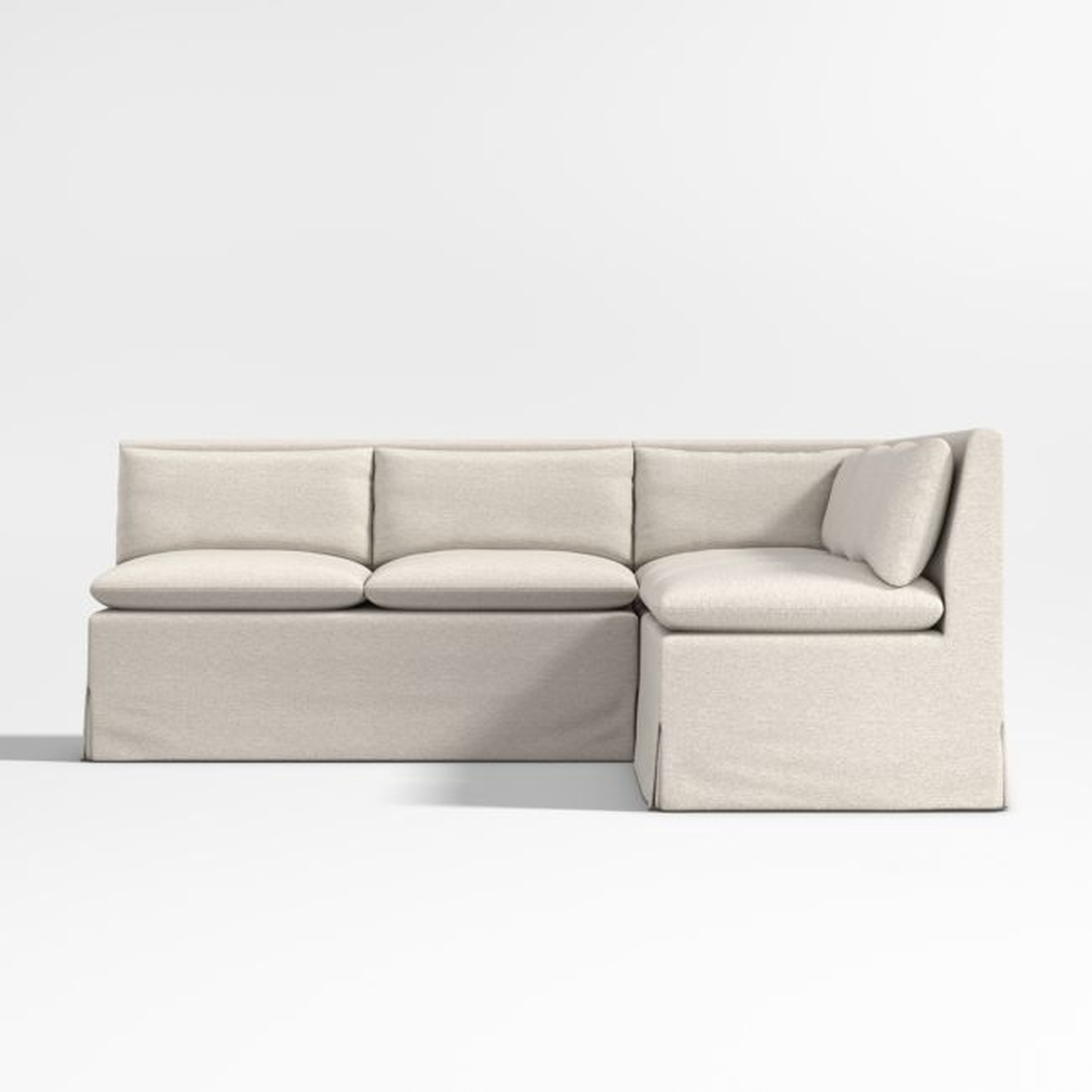 Belmar Double L-Shaped Loveseat Dining Banquette with Performance Fabric - Crate and Barrel
