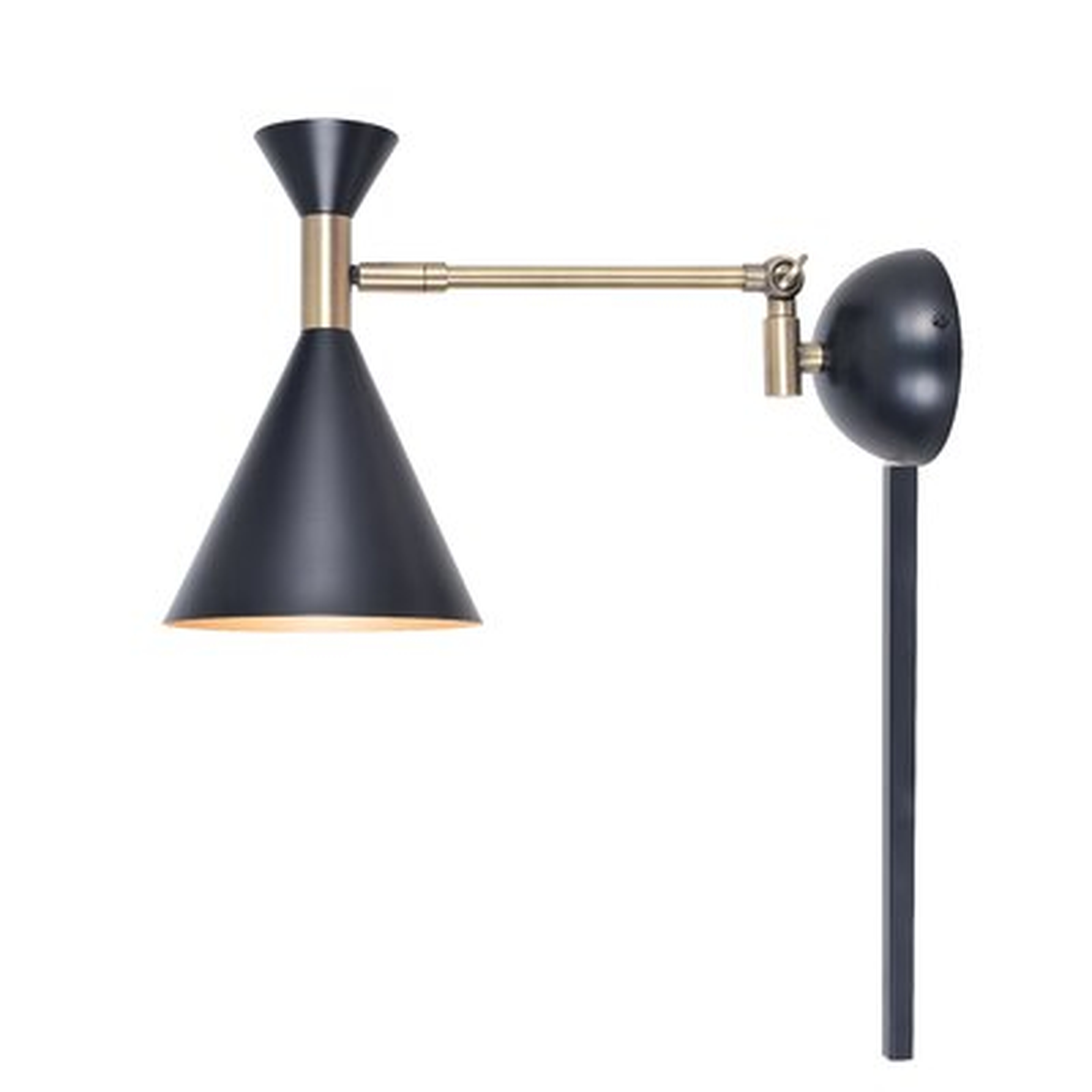 Samira 1 - Light Plug-in Black/Brass Swing Arm - AllModern