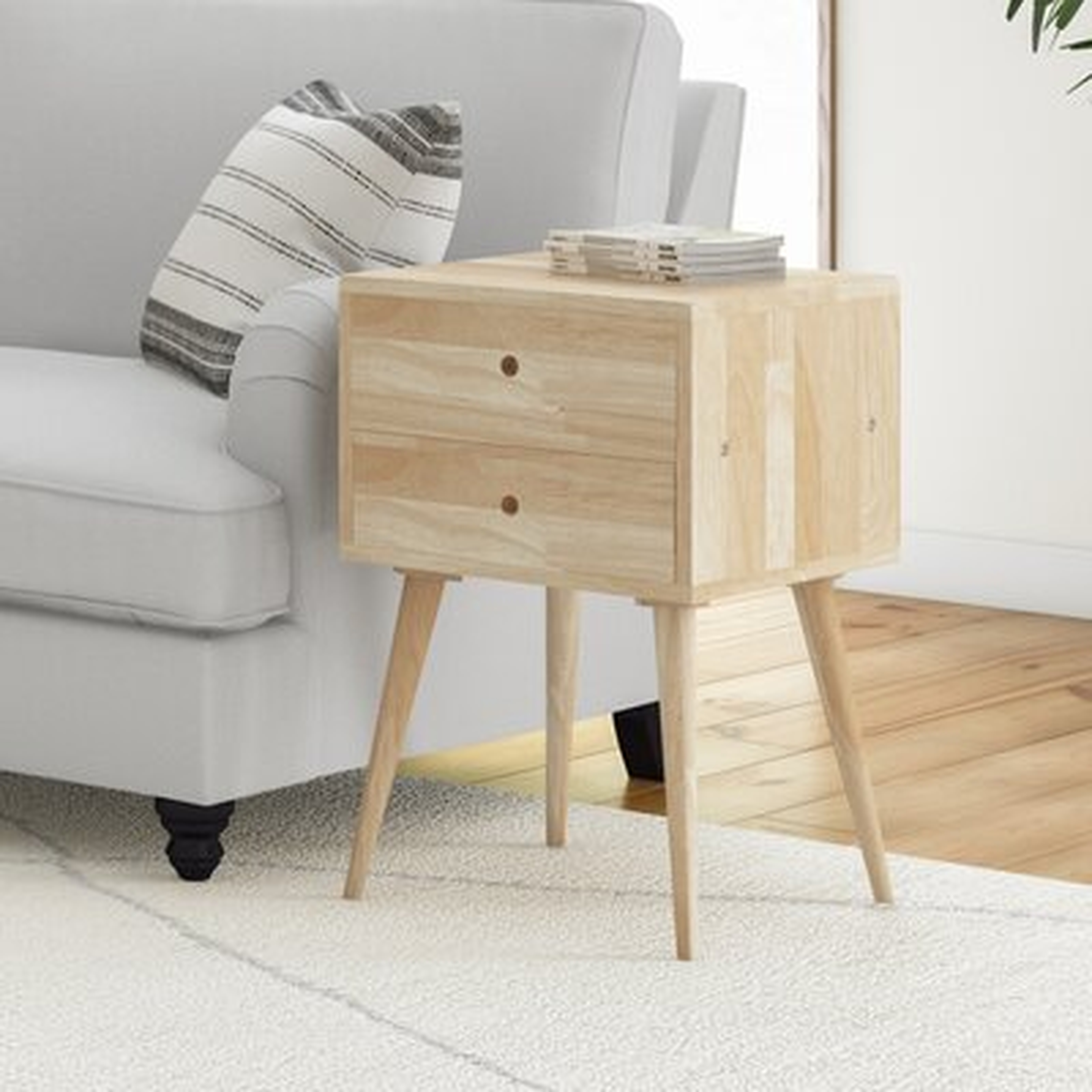 Kelley Solid Wood 2 - Drawer End Table Set with Storage - Wayfair