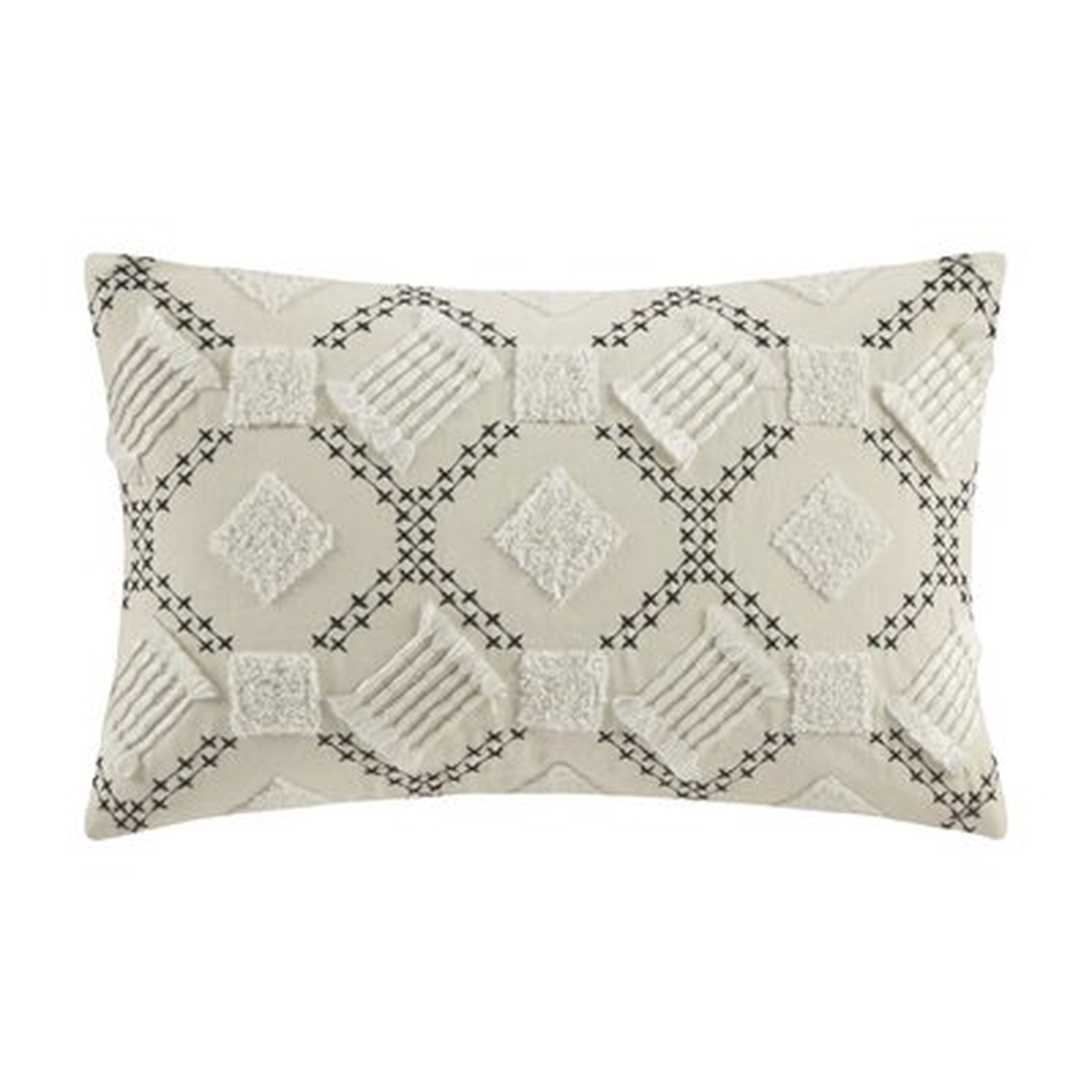 Ashburn Cotton Geometric Lumbar Pillow - Wayfair
