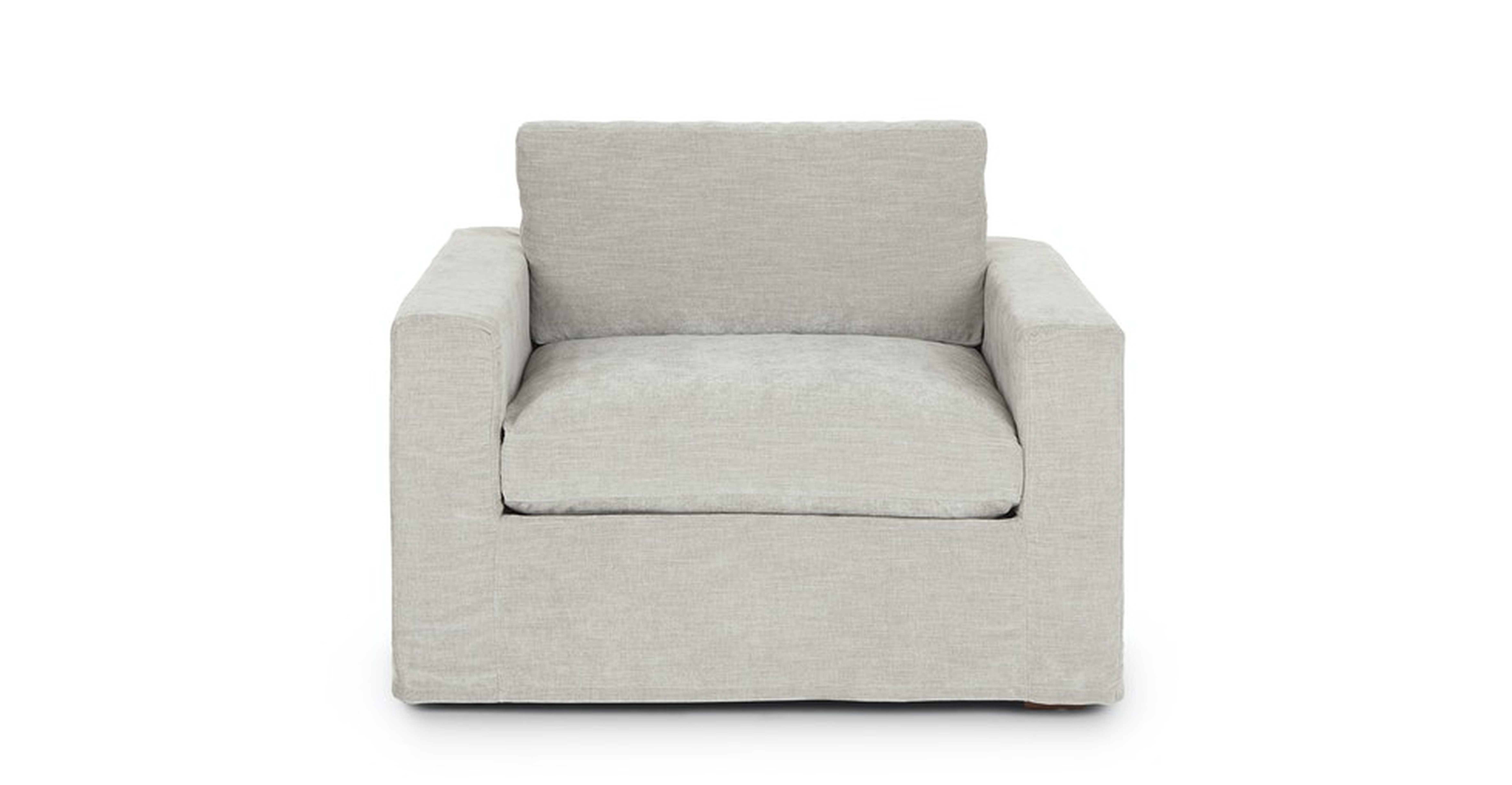 Alzey Whistle Gray Slipcover Lounge Chair - Article