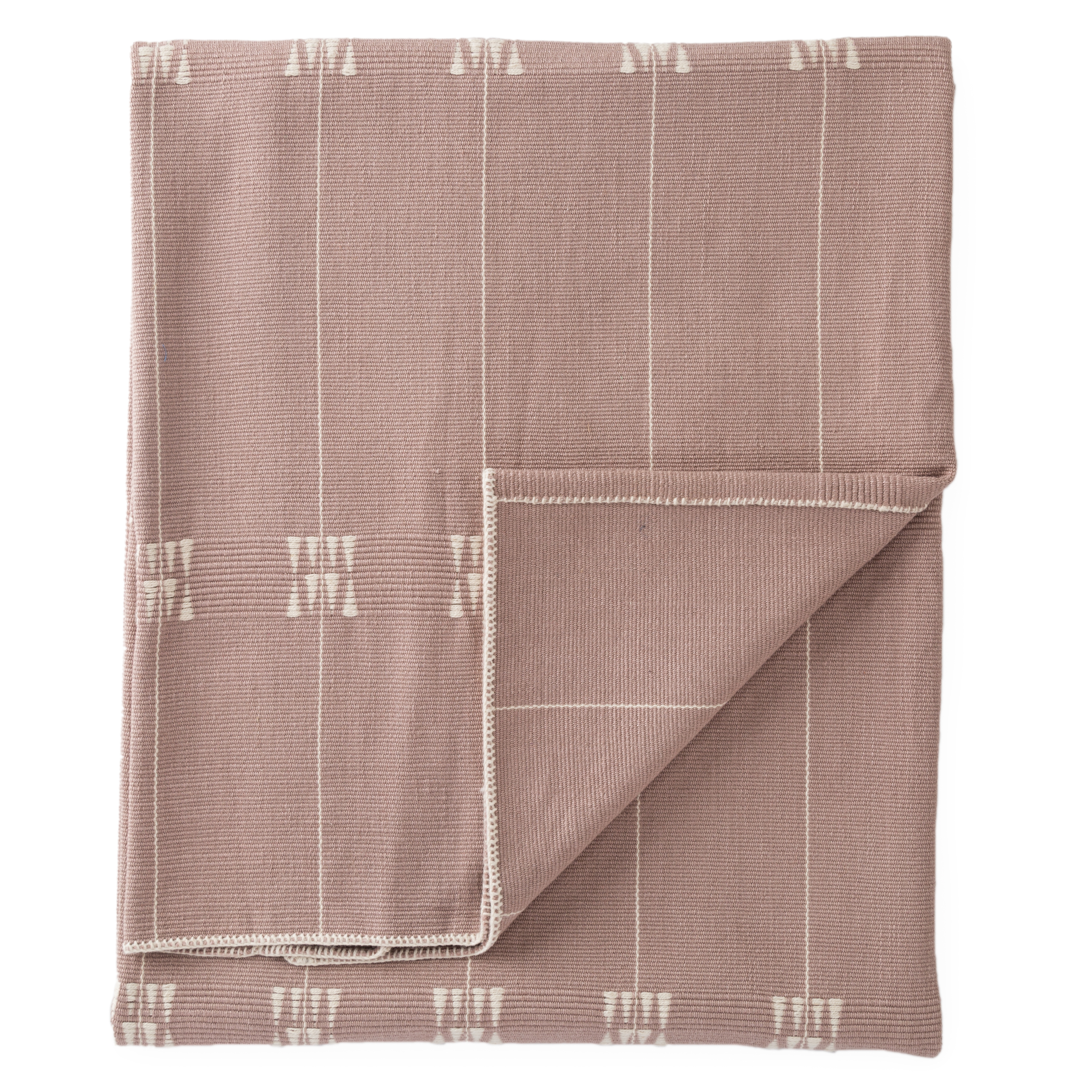 Razaphe Hand-Loomed Tribal Mauve/ Cream Throw - Jaipur Living