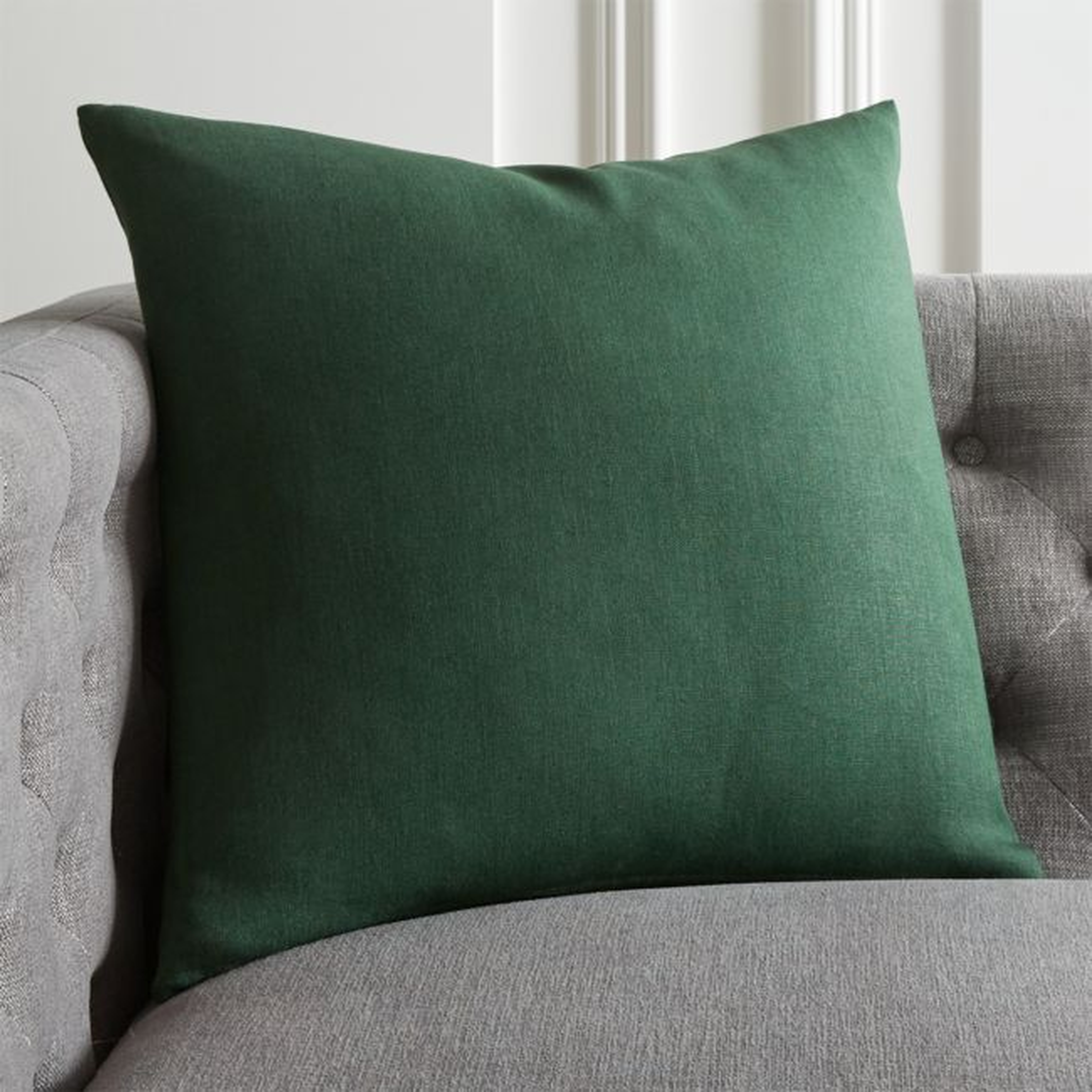 20" Linon Evergreen Pillow with Feather-Down Insert - CB2