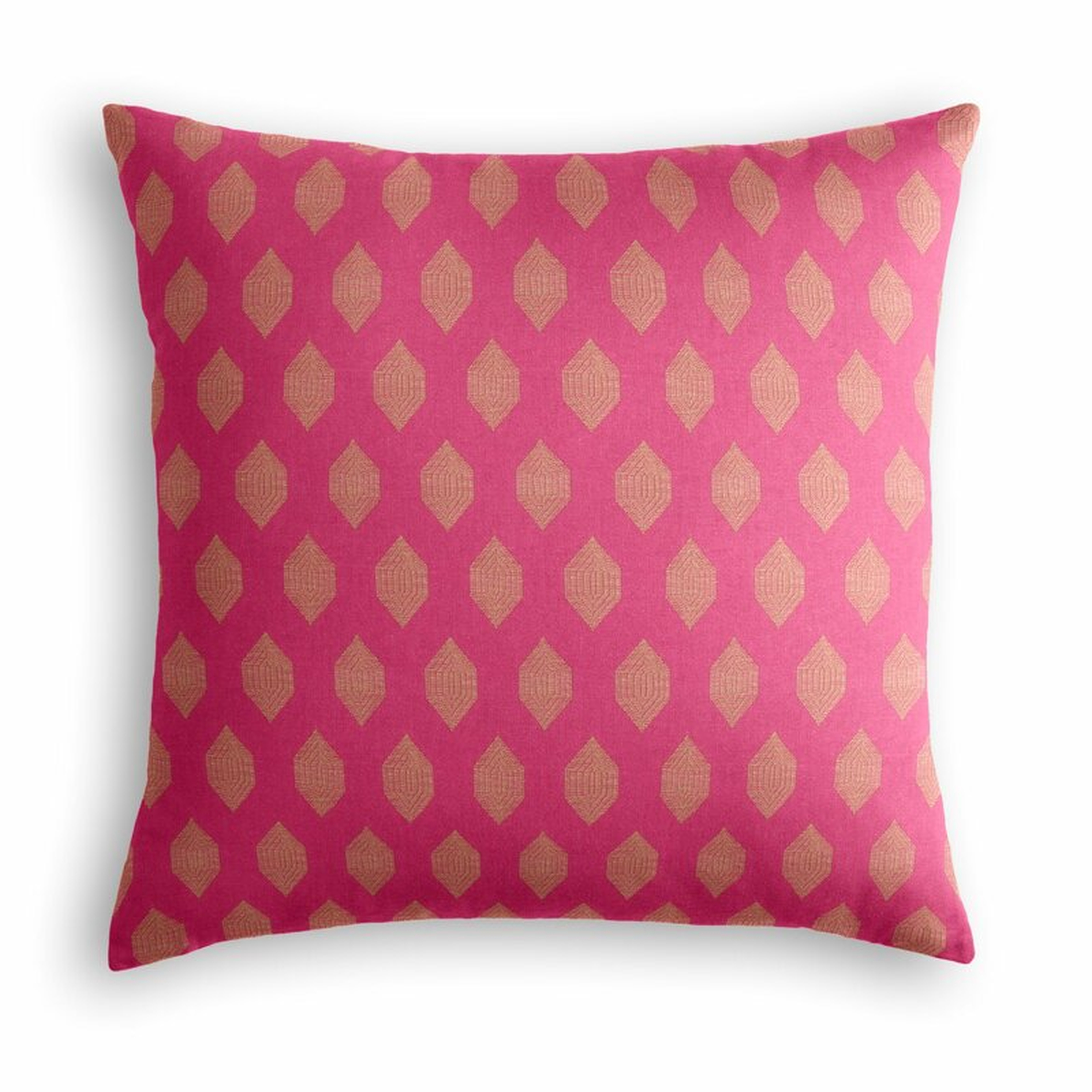 Loom Decor Diamond Linen Throw Pillow Size: 16" x 16", Color: Pink - Perigold