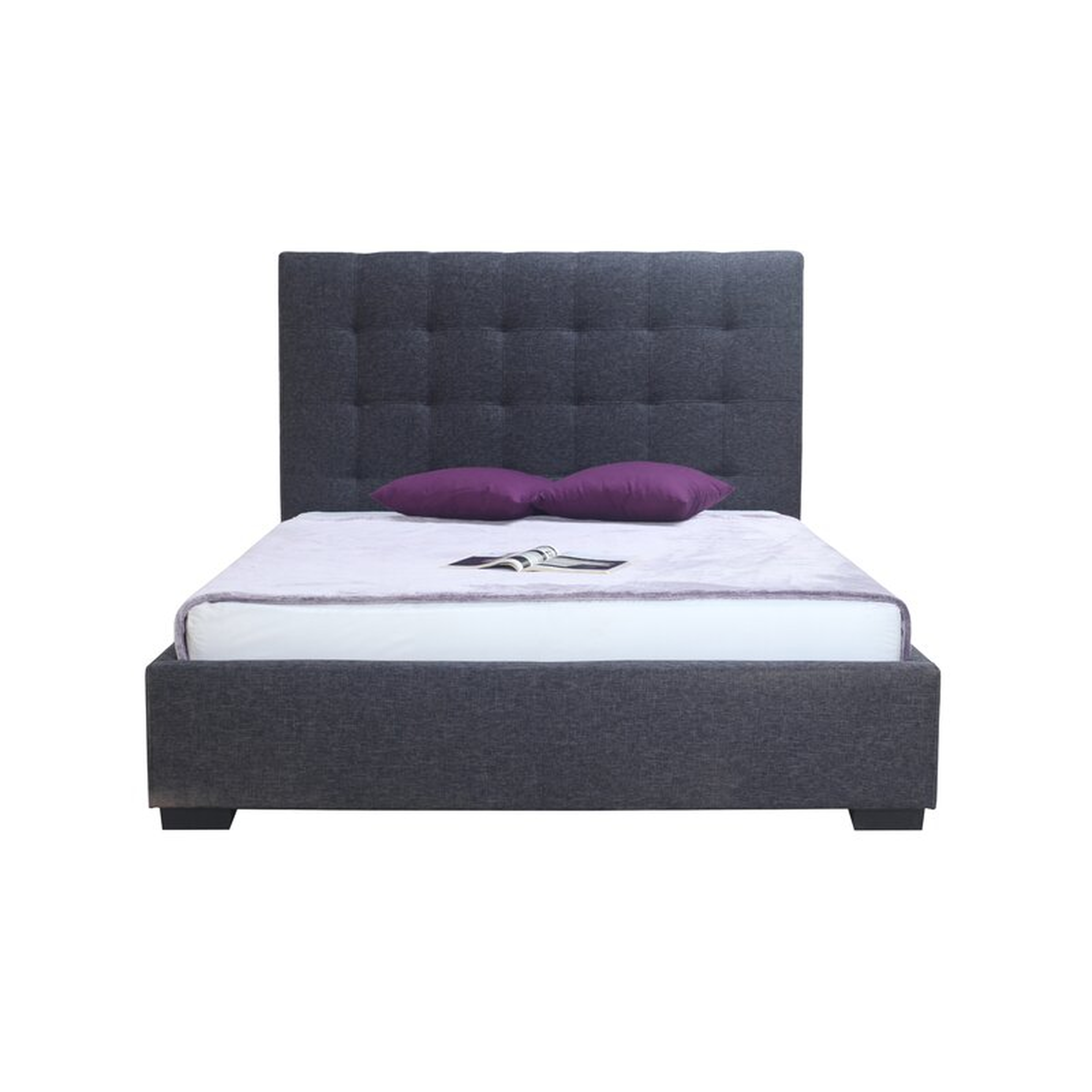 Moe's Home Collection Upholstered Storage Platform Bed Size: King, Color: Charcoal - Perigold