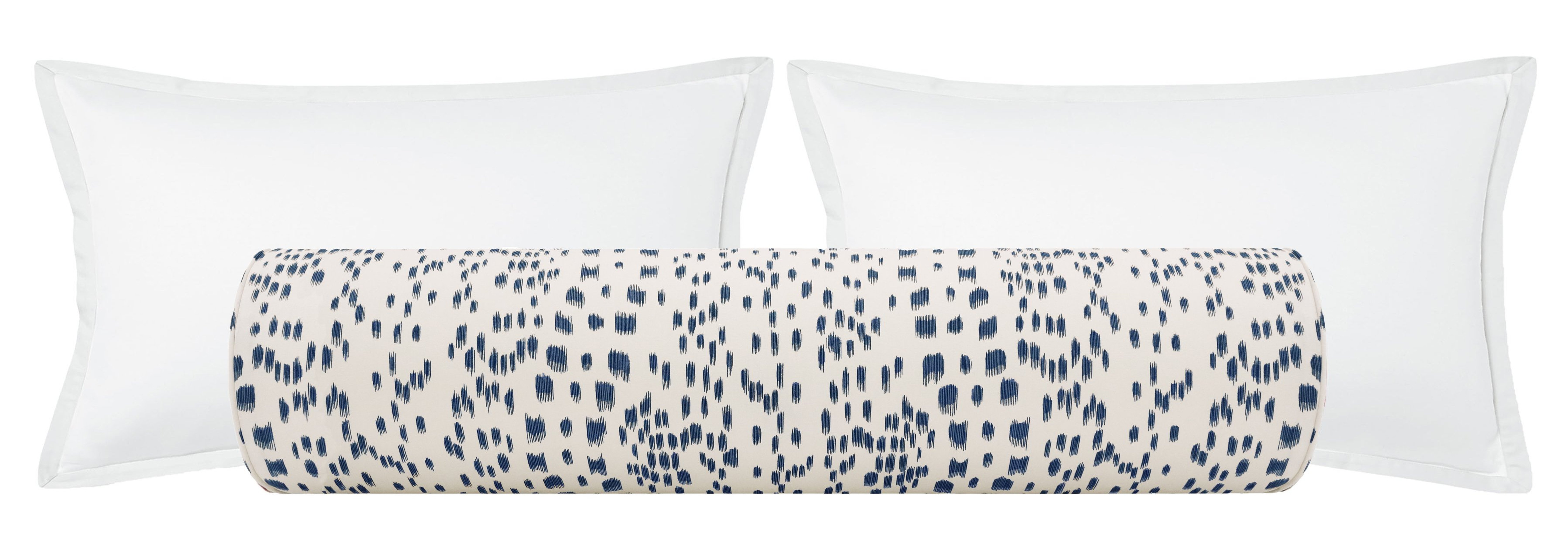 THE BOLSTER :: LES TOUCHES // BLUE | BRUNSCHWIG & FILS - TWIN XL // 9" X 30" - Little Design Company