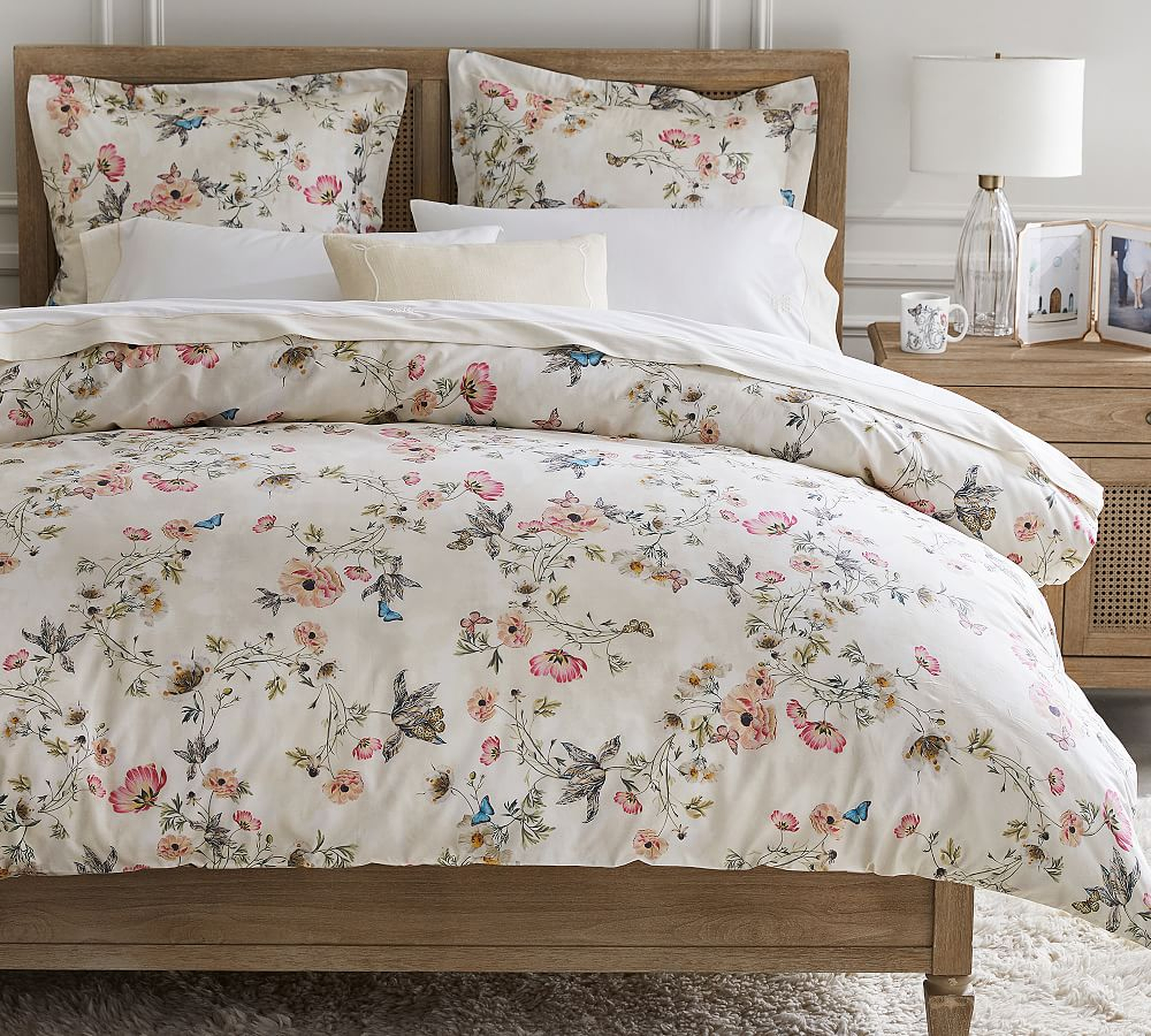 Monique Lhuillier Tuileries Percale Duvet Cover, King/Cal. King - Pottery Barn