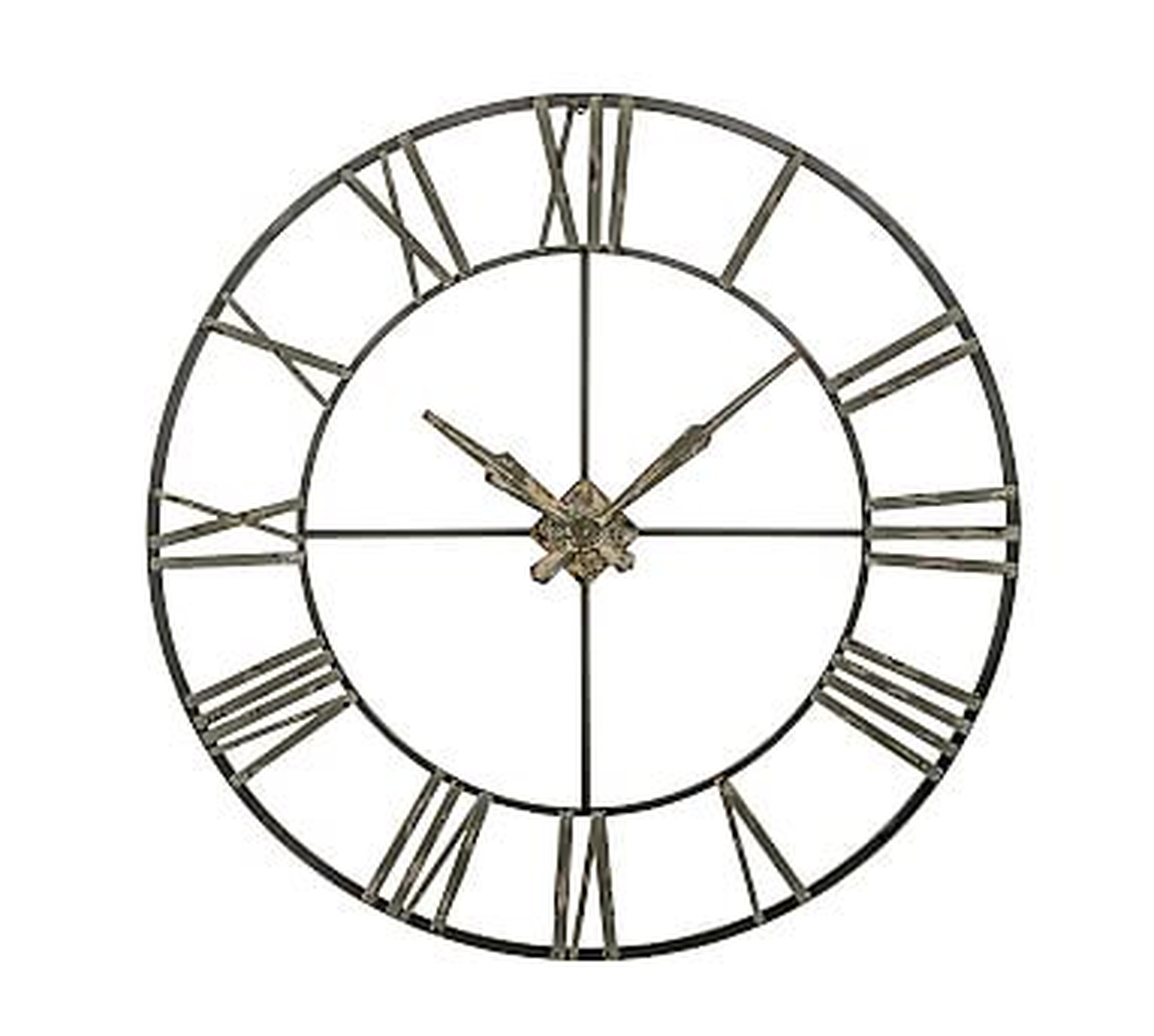 Oversized Galvanized Wall Clock, 47.75"Dia. - Pottery Barn