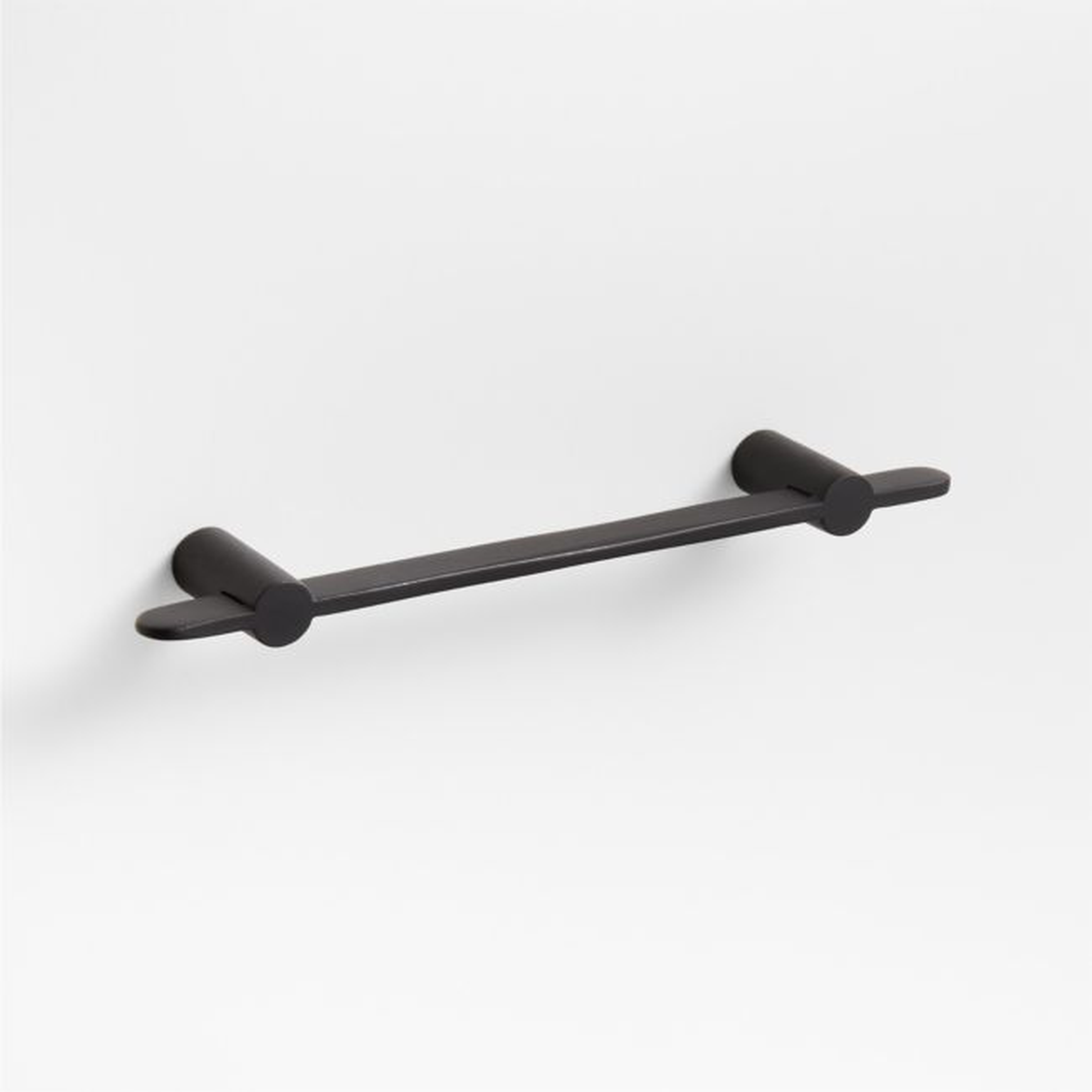 Flat 4" Matte Black Cabinet Drawer Bar Pull - Crate and Barrel