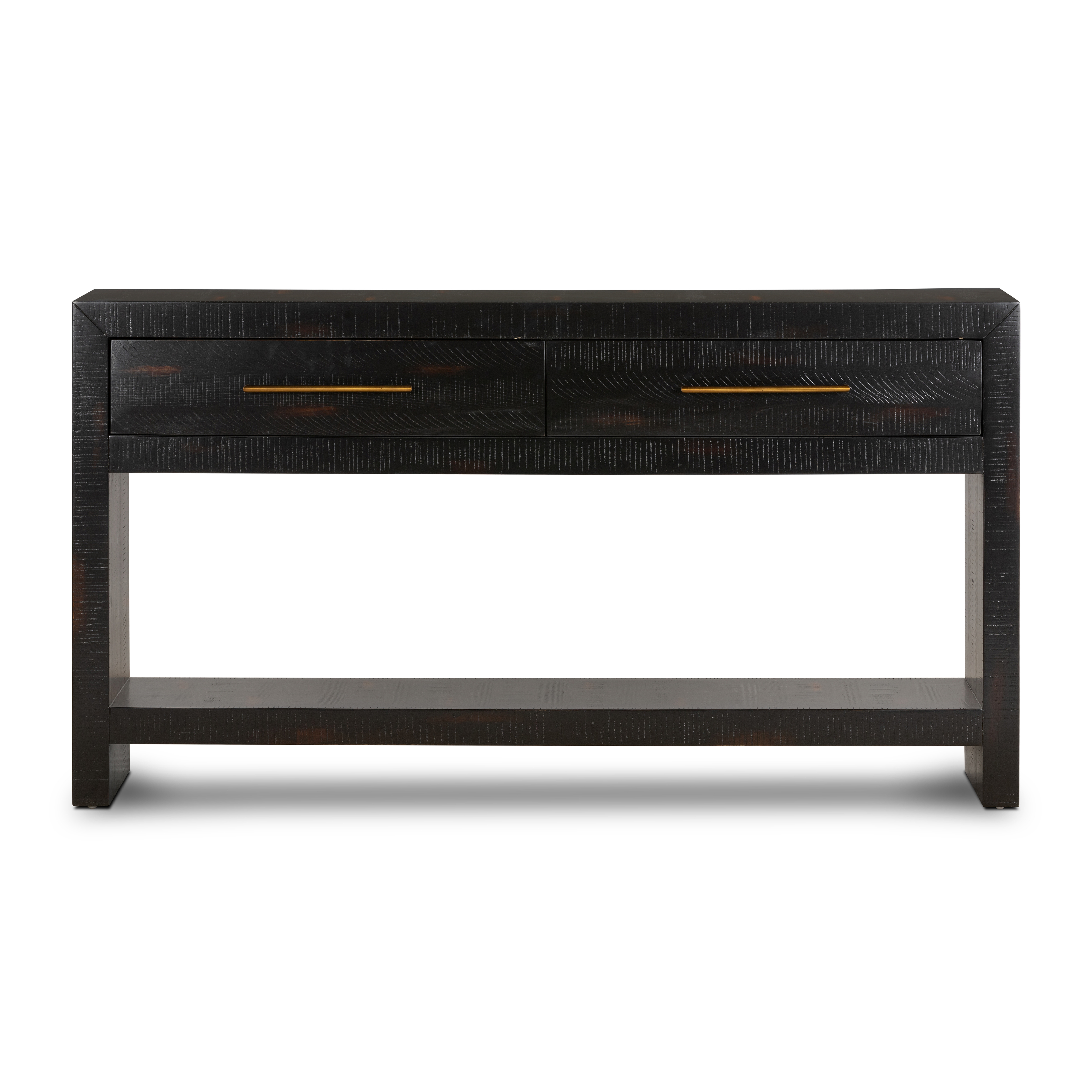 Suki Console Table-Burnished Black - Four Hands