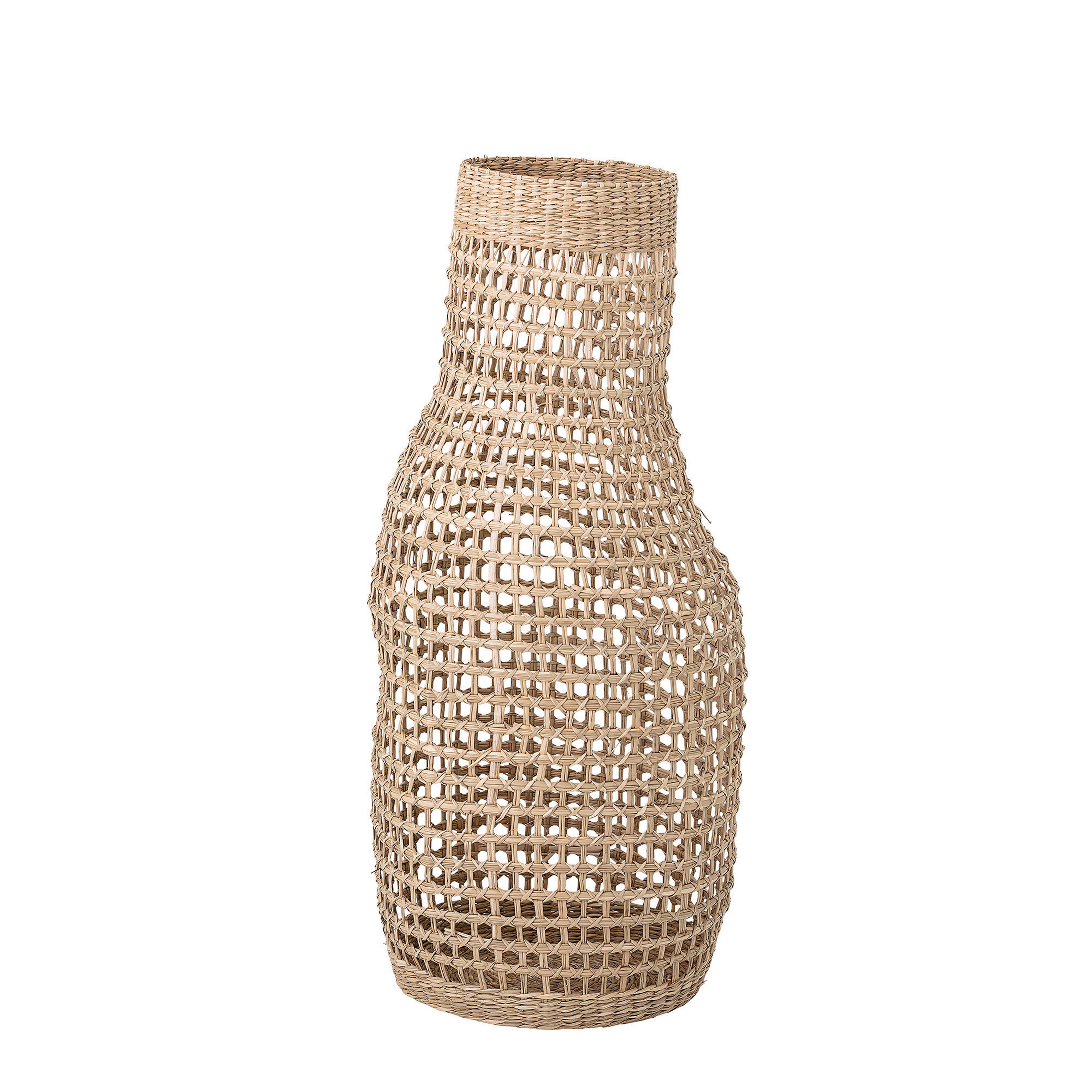 Decorative 28.25" Handwoven Natural Seagrass Vase - Moss & Wilder