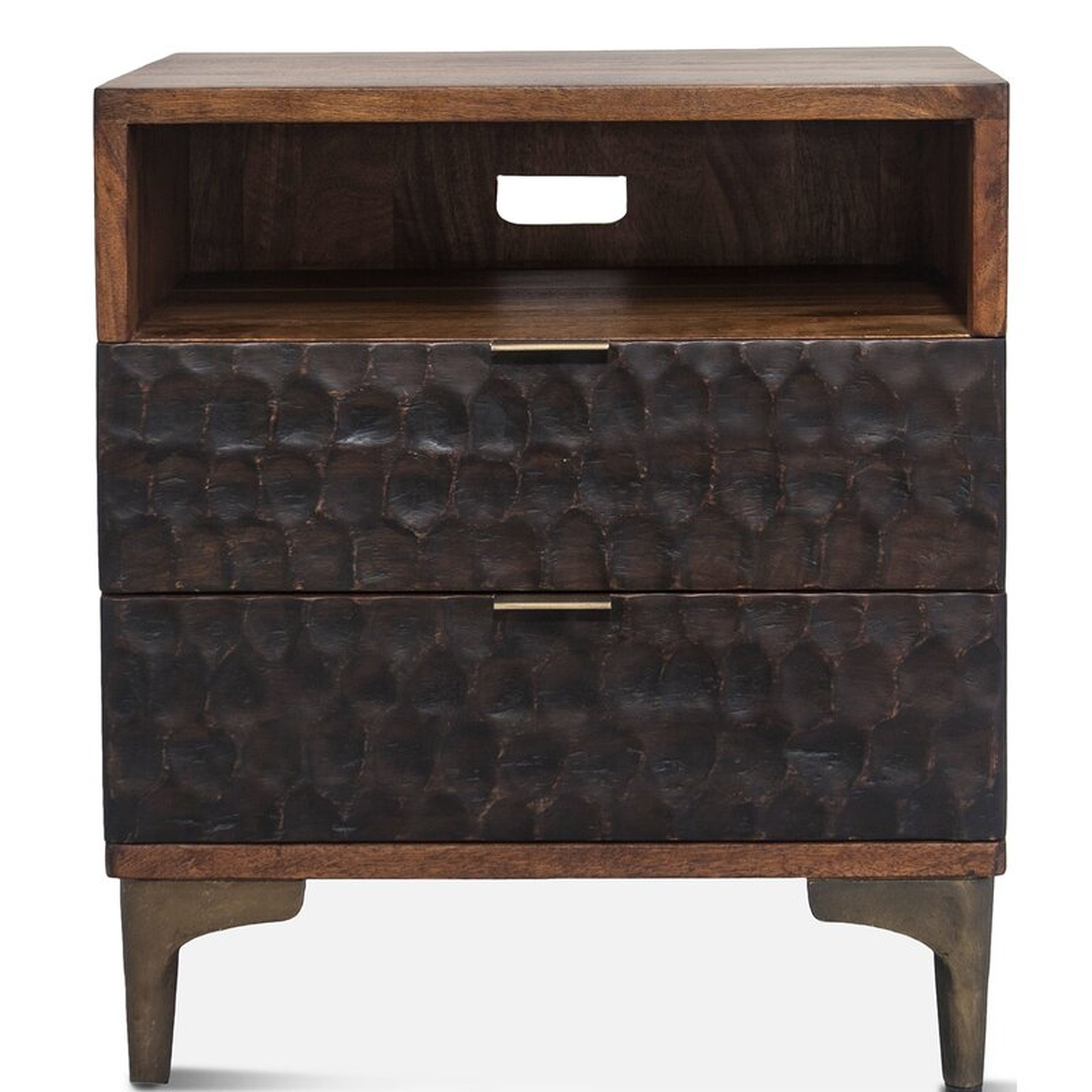 Home Trends & Design Vallarta Two Tone Mango Wood 2 Drawer Nightstand - Perigold