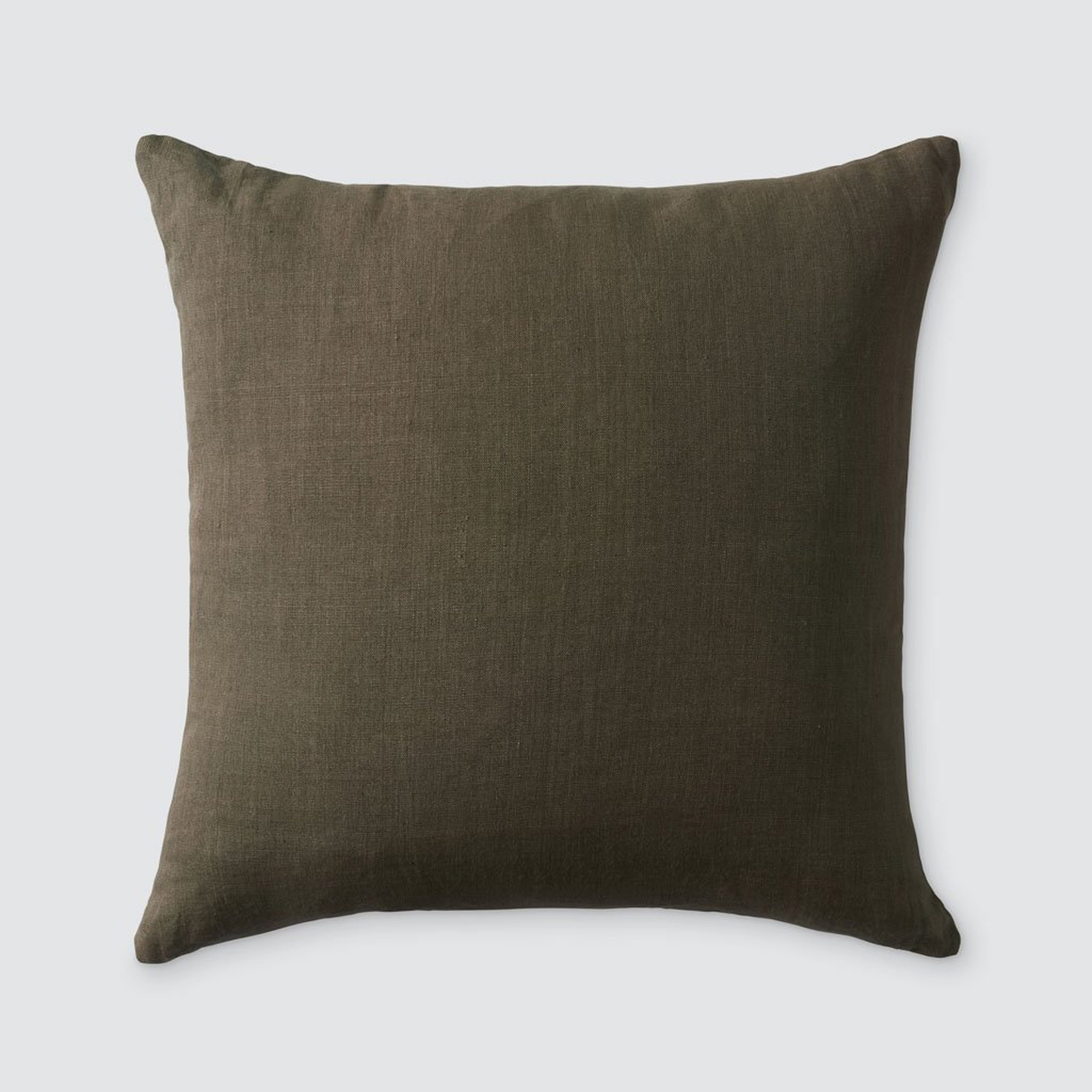 Prisha Linen Pillow - Olive - 20'' x 20'' By The Citizenry - The Citizenry