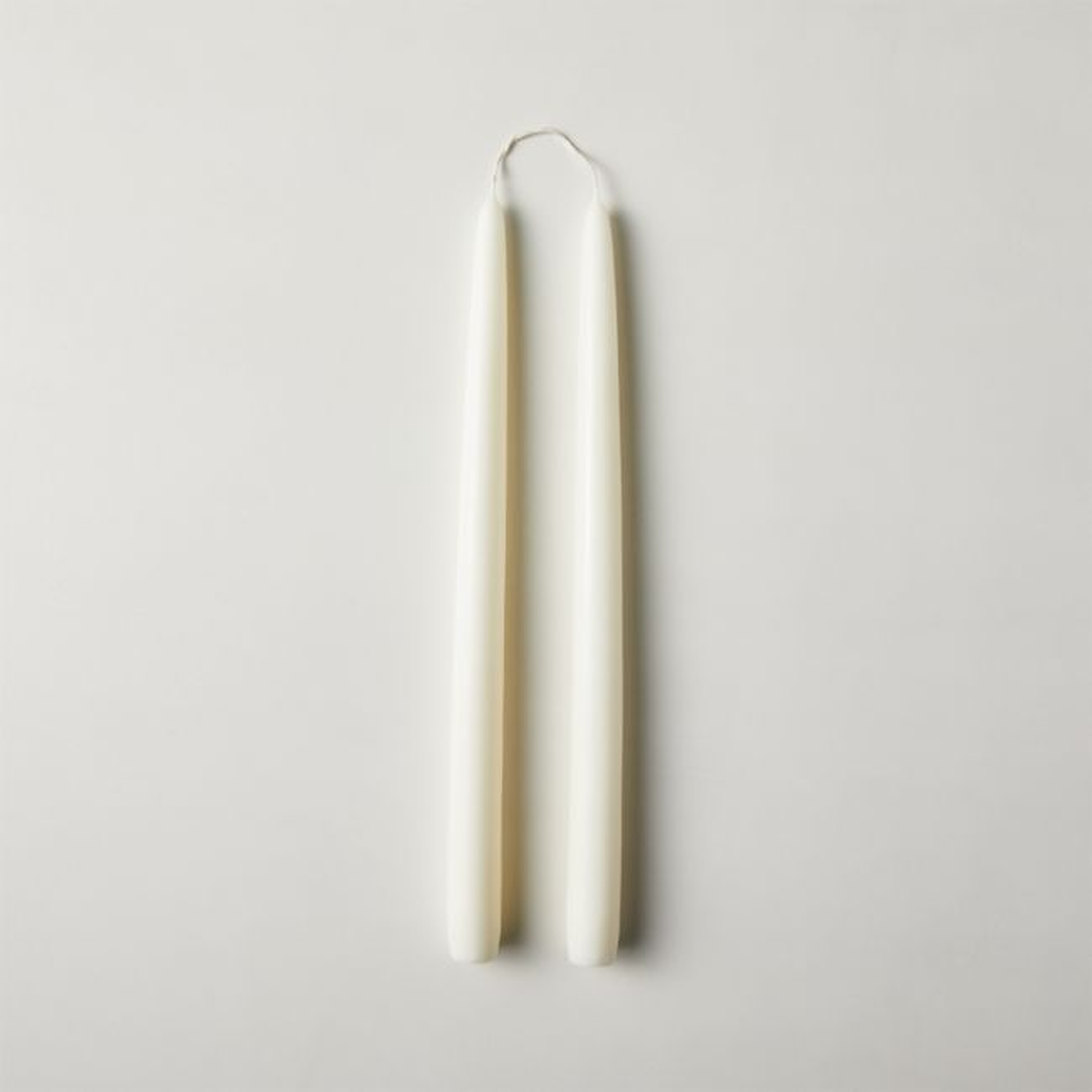 Warm White Taper Candle Set of 2 - CB2